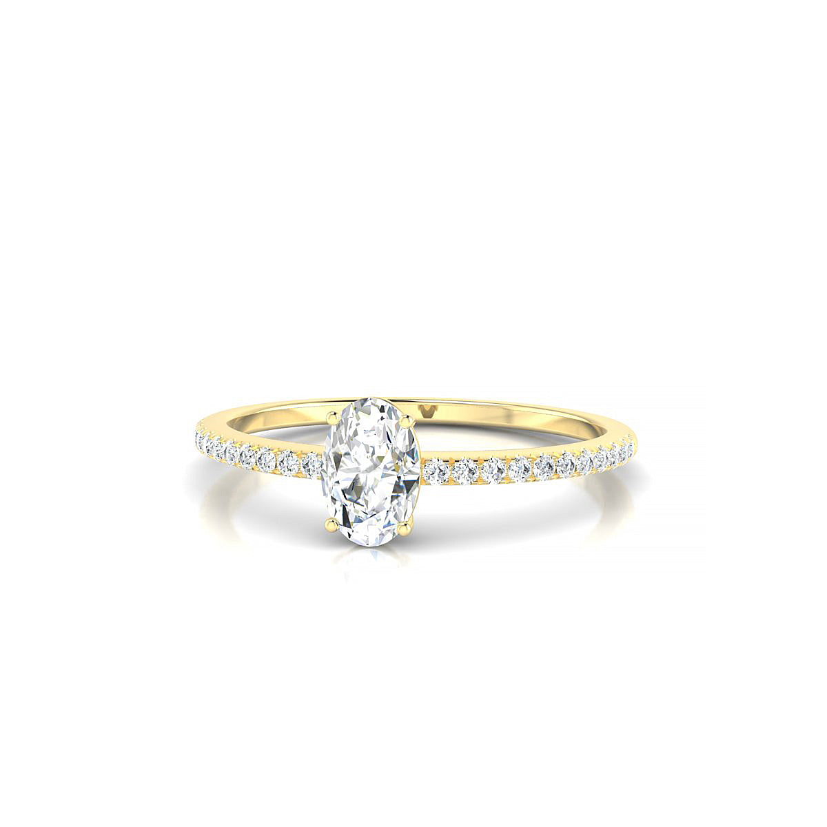 Timeless | 18k Yellow Gold 6 x 4 mm Oval Diamond Ring