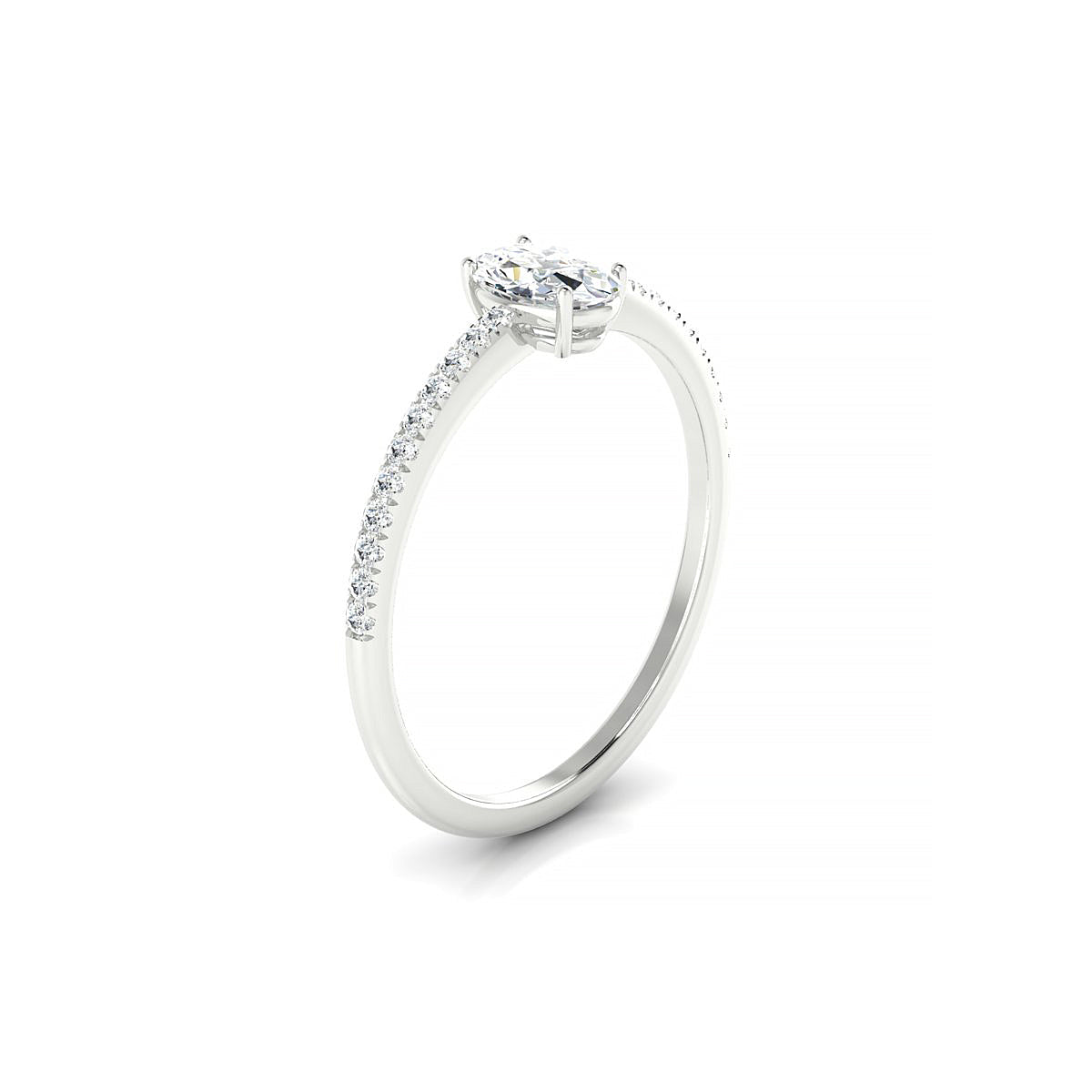 Timeless | 18k White Gold 6 x 4 mm Oval Diamond Ring