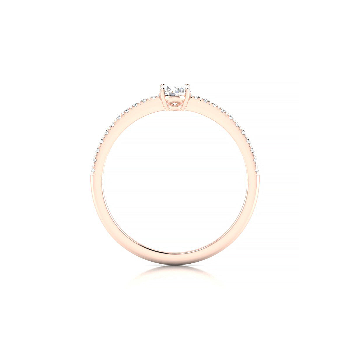 Timeless | 18k Rose Gold 6 x 4 mm Oval Diamond Ring