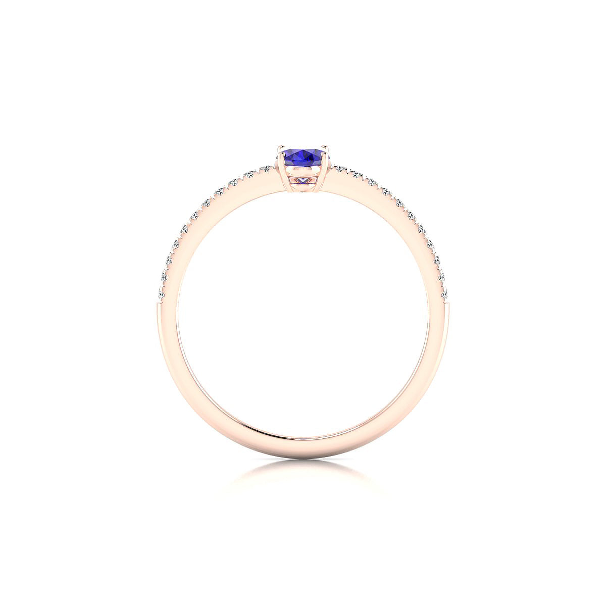 Timeless | 18k Rose Gold 6 x 4 mm Oval Tanzanite Ring