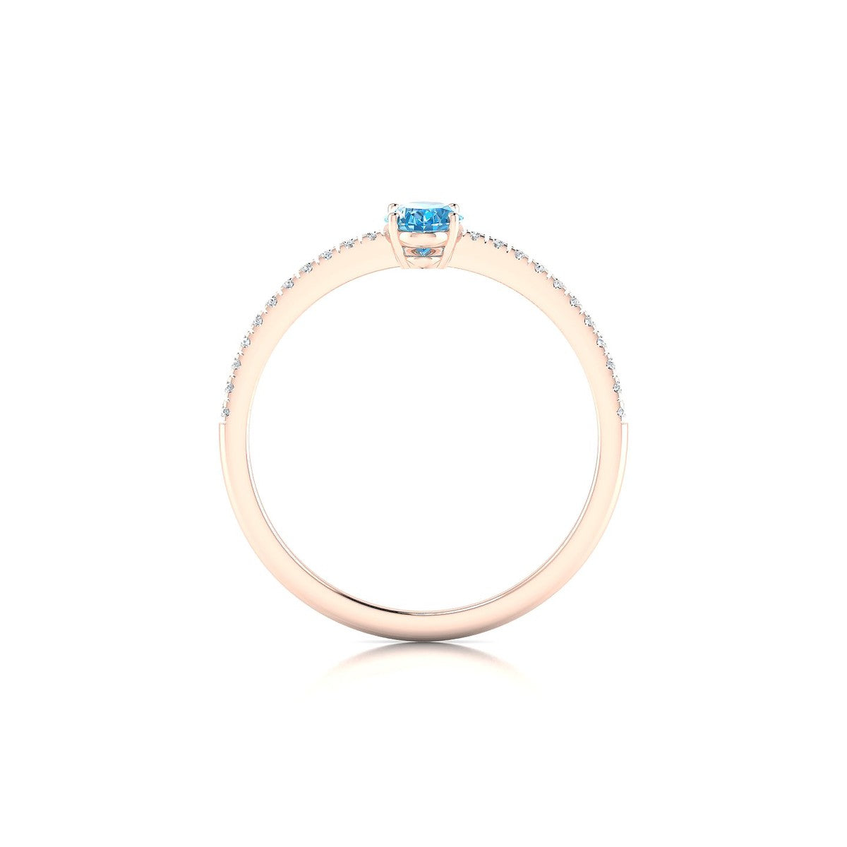 Timeless | 18k Rose Gold 6 x 4 mm Oval Topaz Ring