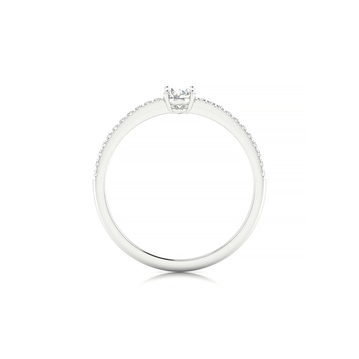 Timeless | 18k White Gold 6 x 4 mm Oval Diamond Ring