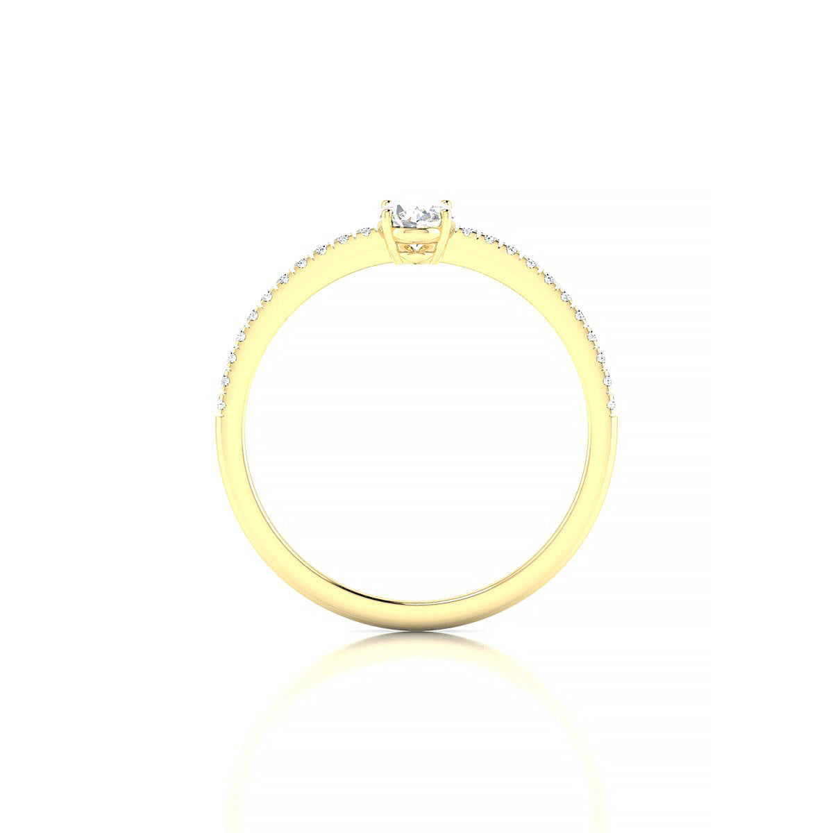 Timeless | 18k Yellow Gold 6 x 4 mm Oval Diamond Ring