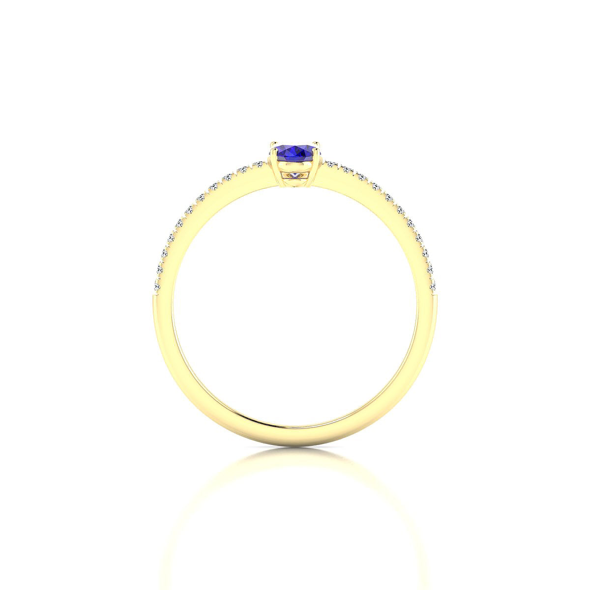 Timeless | 18k Yellow Gold 6 x 4 mm Oval Tanzanite Ring
