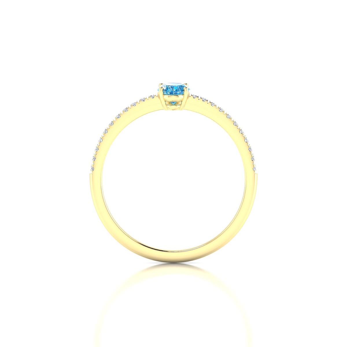 Timeless | 18k Yellow Gold 6 x 4 mm Oval Topaz Ring