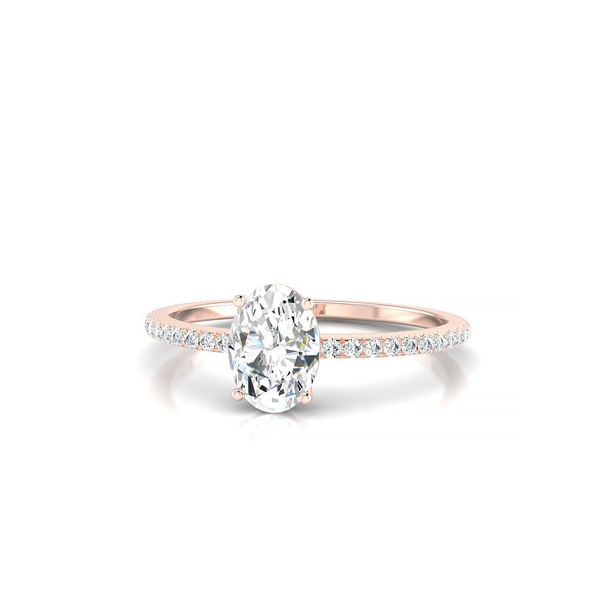 Timeless | 18k Rose Gold 7 x 5 mm Oval Diamond Ring