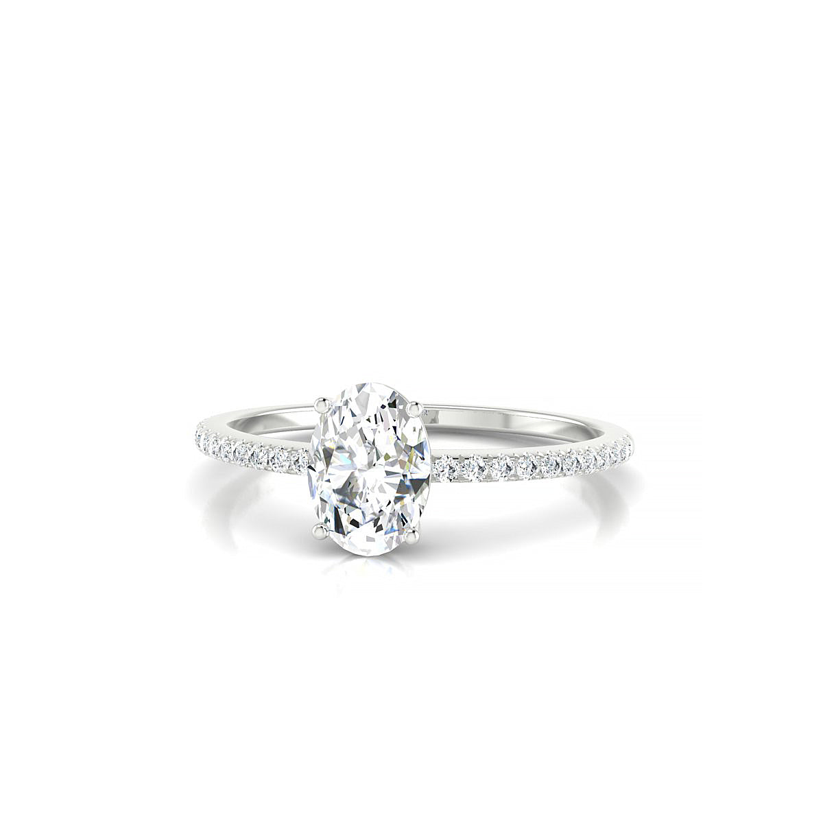 Timeless | 18k White Gold 7 x 5 mm Oval Diamond Ring
