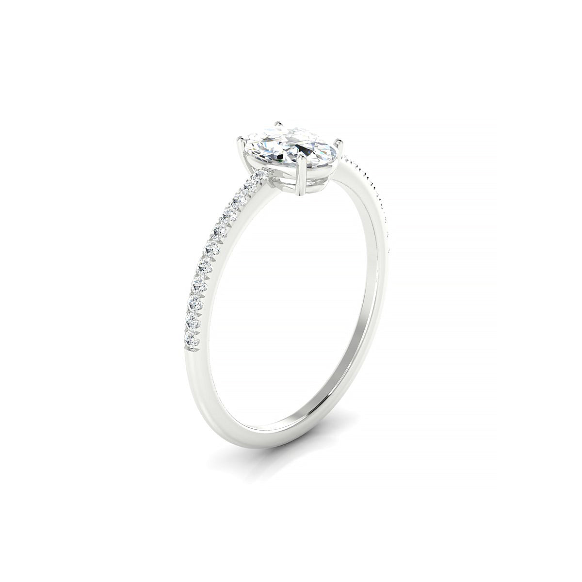 Timeless | 18k White Gold 7 x 5 mm Oval Diamond Ring