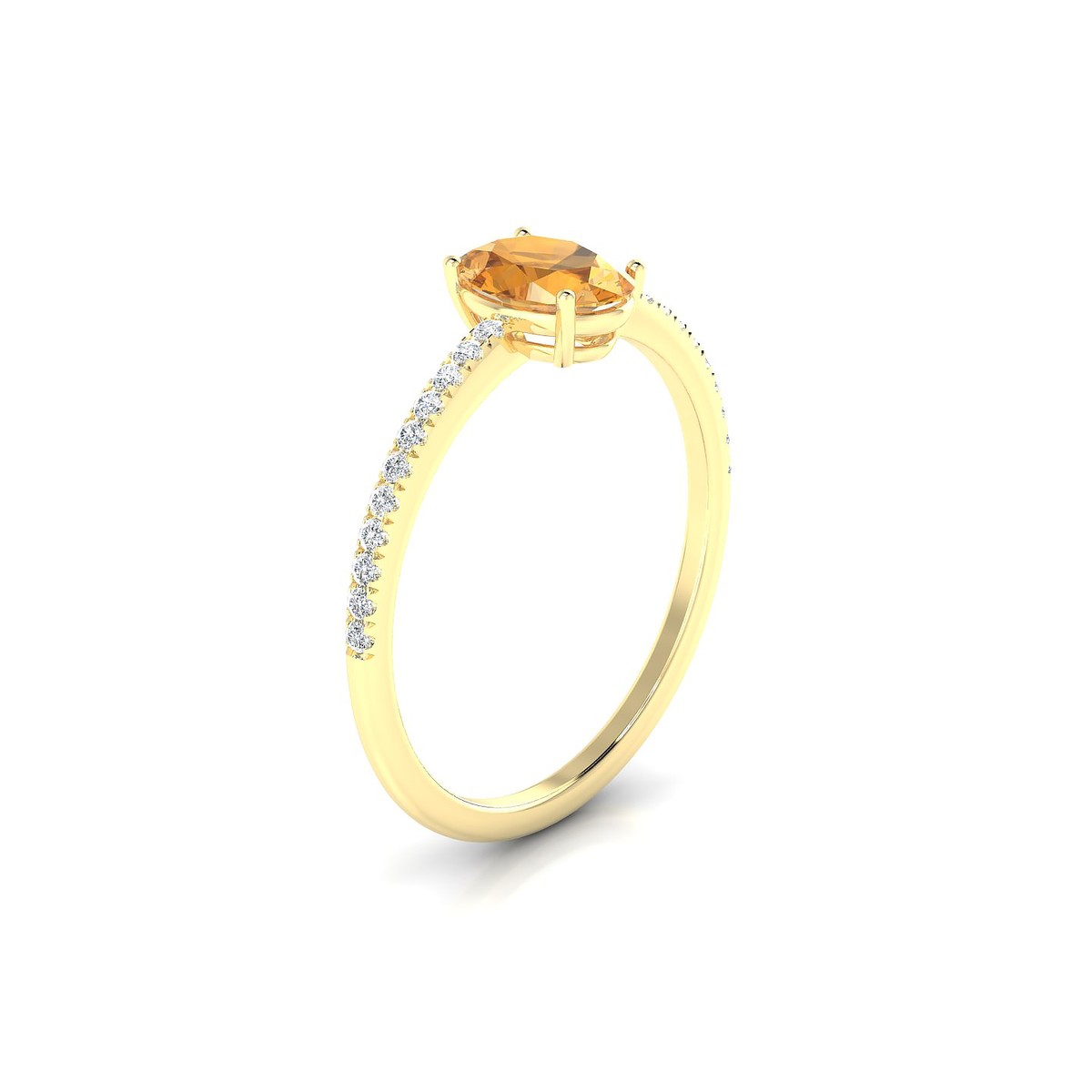 Timeless | 18k Yellow Gold 7 x 5 mm Oval Citrine Ring