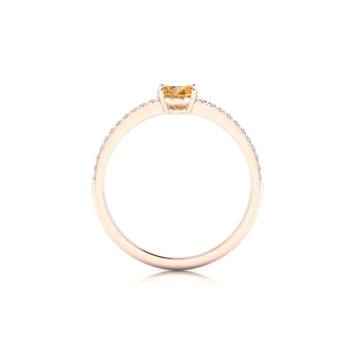 Timeless | 18k Rose Gold 7 x 5 mm Oval Citrine Ring