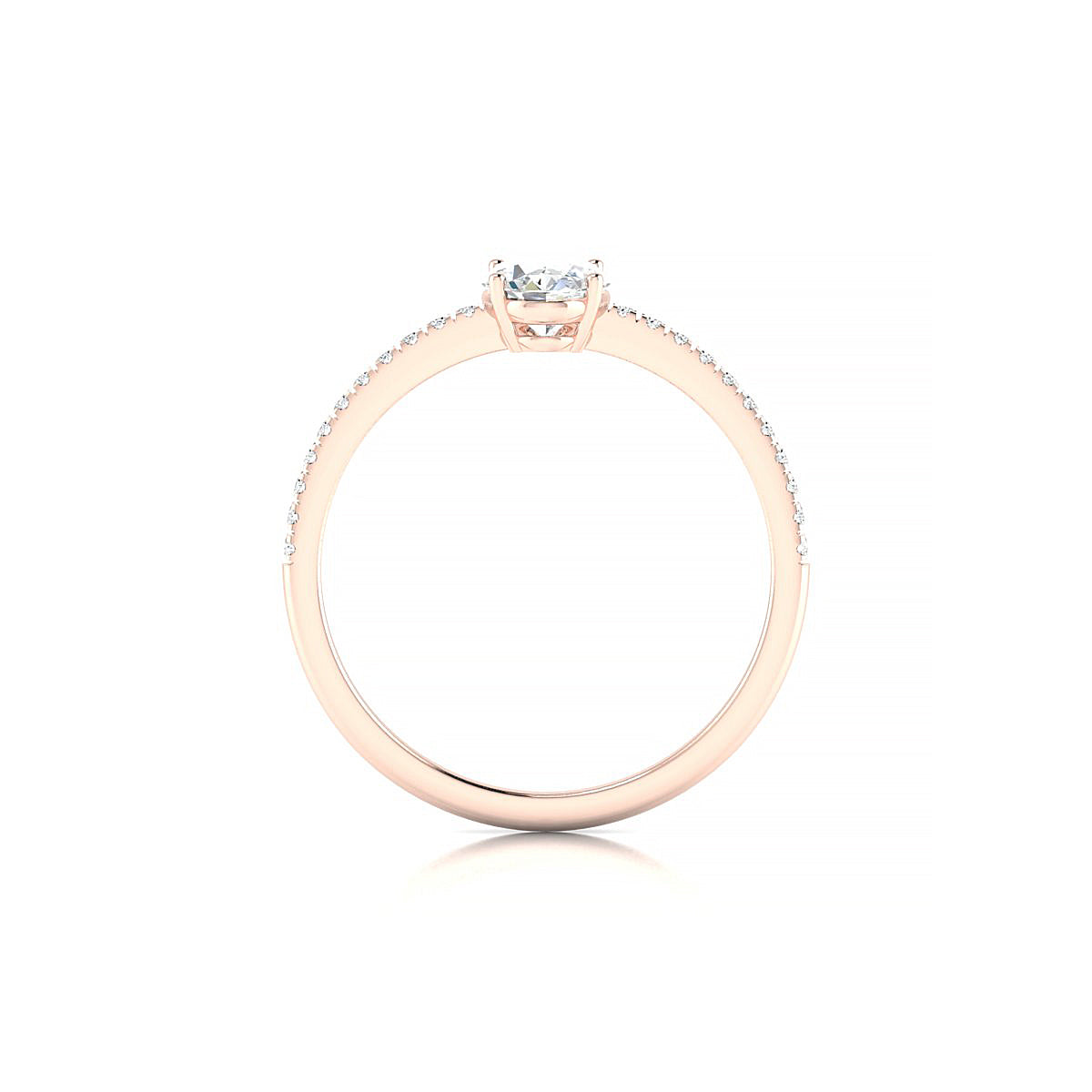 Timeless | 18k Rose Gold 7 x 5 mm Oval Diamond Ring