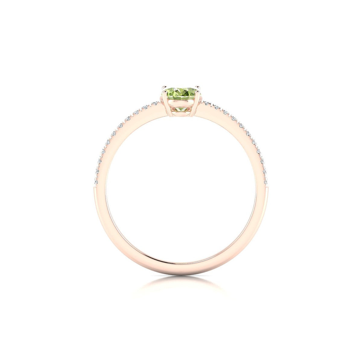 Timeless | 18k Rose Gold 7 x 5 mm Oval Peridot Ring