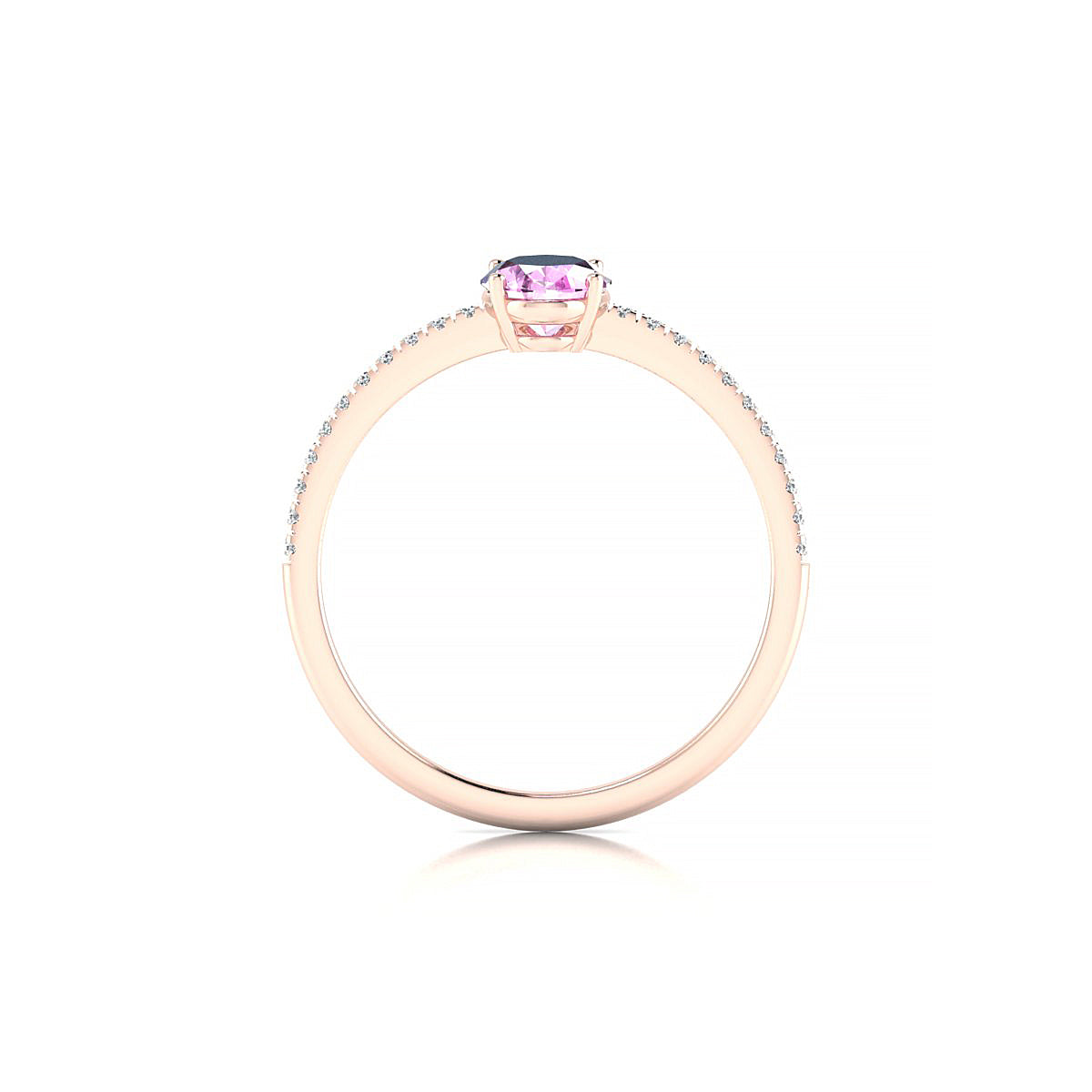 Timeless | 18k Rose Gold 7 x 5 mm Oval Pink Sapphire Ring