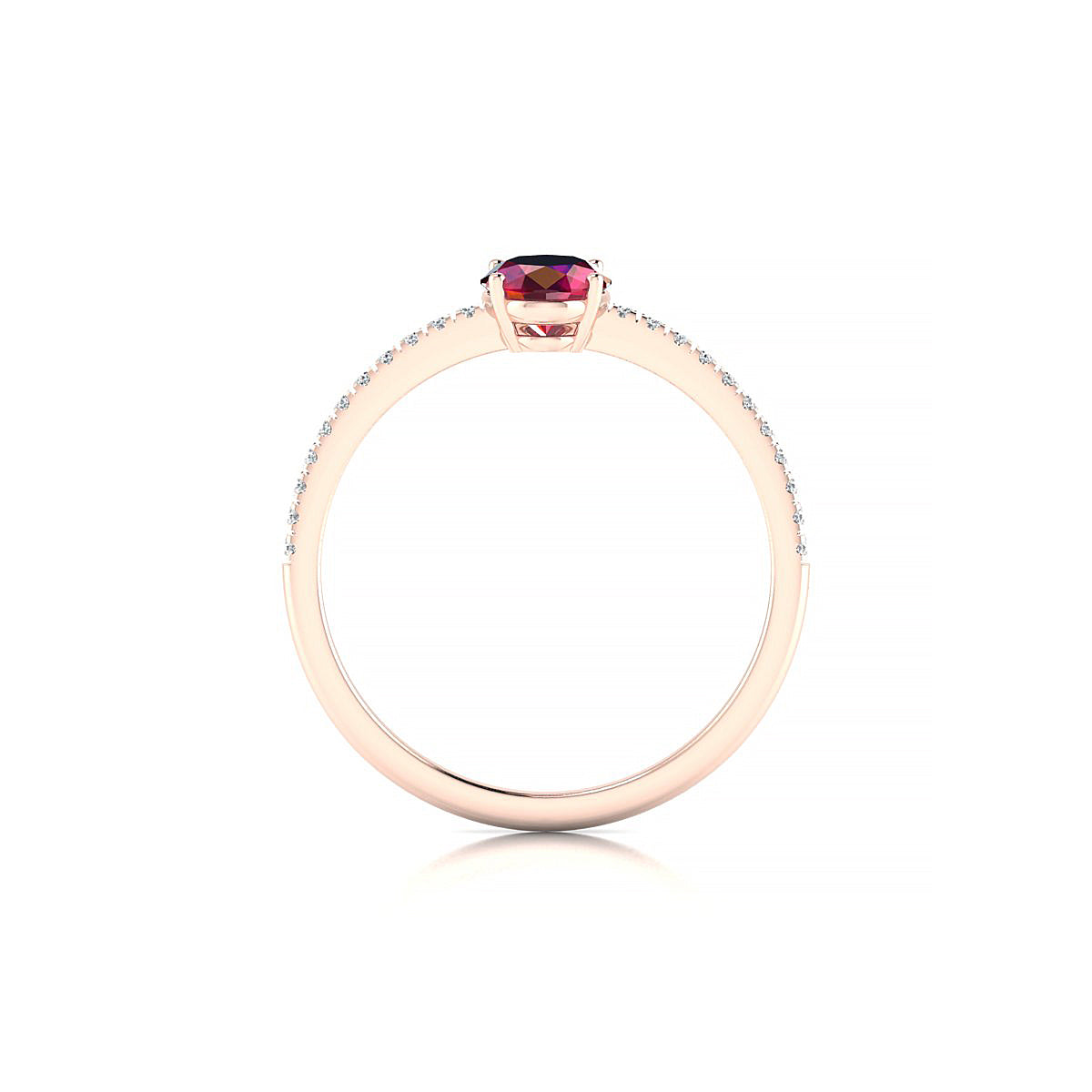 Timeless | 18k Rose Gold 7 x 5 mm Oval Ruby Ring