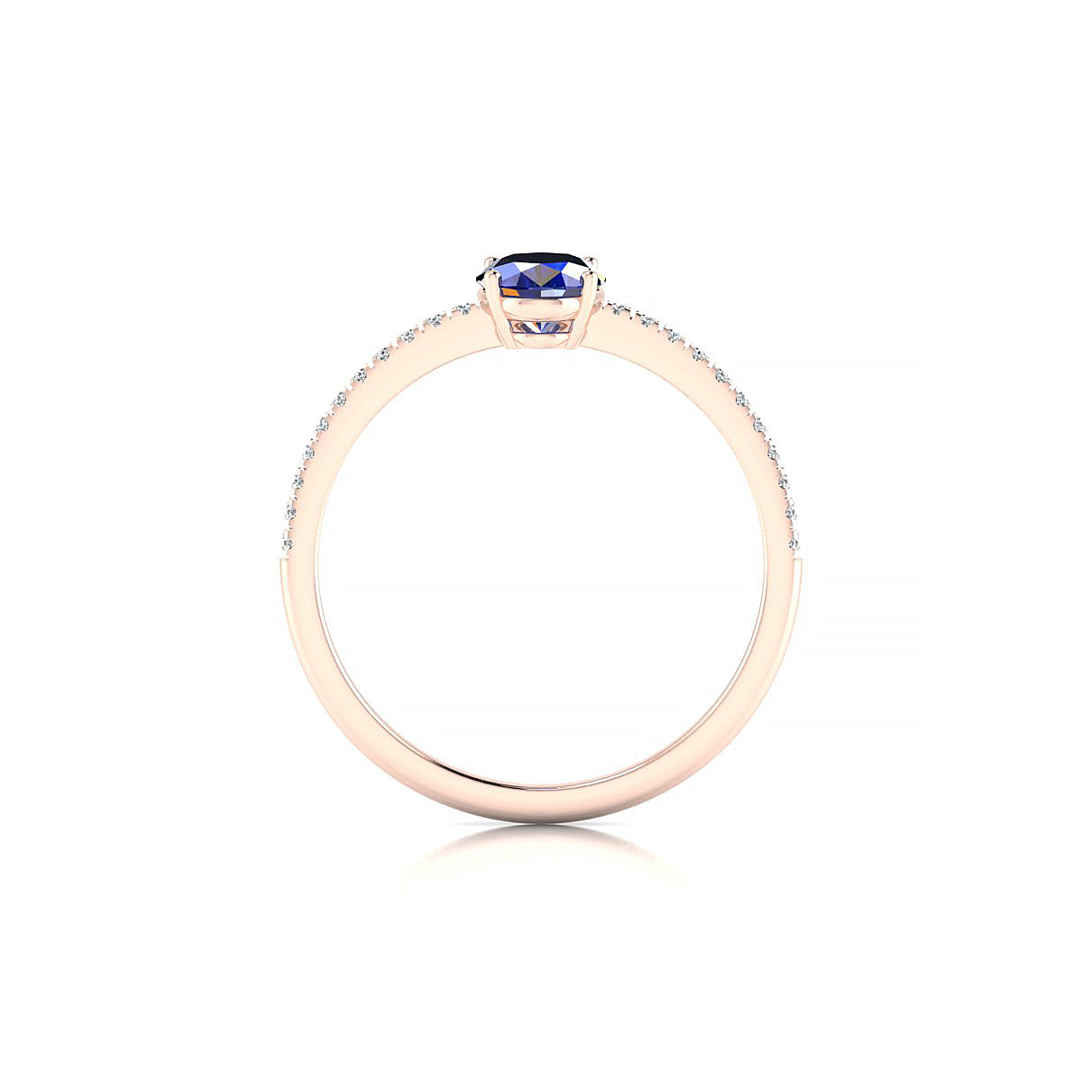 Timeless | 18k Rose Gold 7 x 5 mm Oval Sapphire Ring