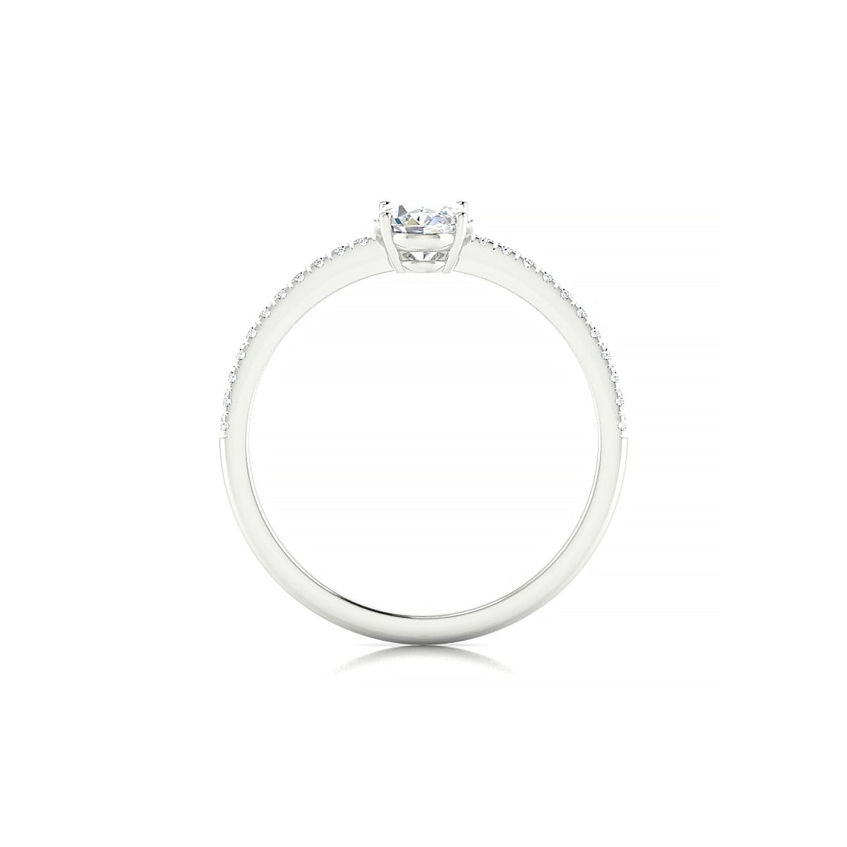 Timeless | 18k White Gold 7 x 5 mm Oval Diamond Ring