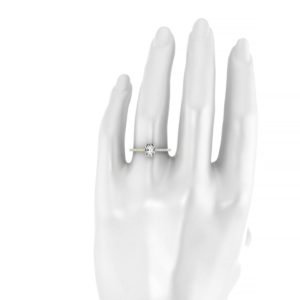 Timeless | 18k Yellow Gold 7 x 5 mm Oval Diamond Ring
