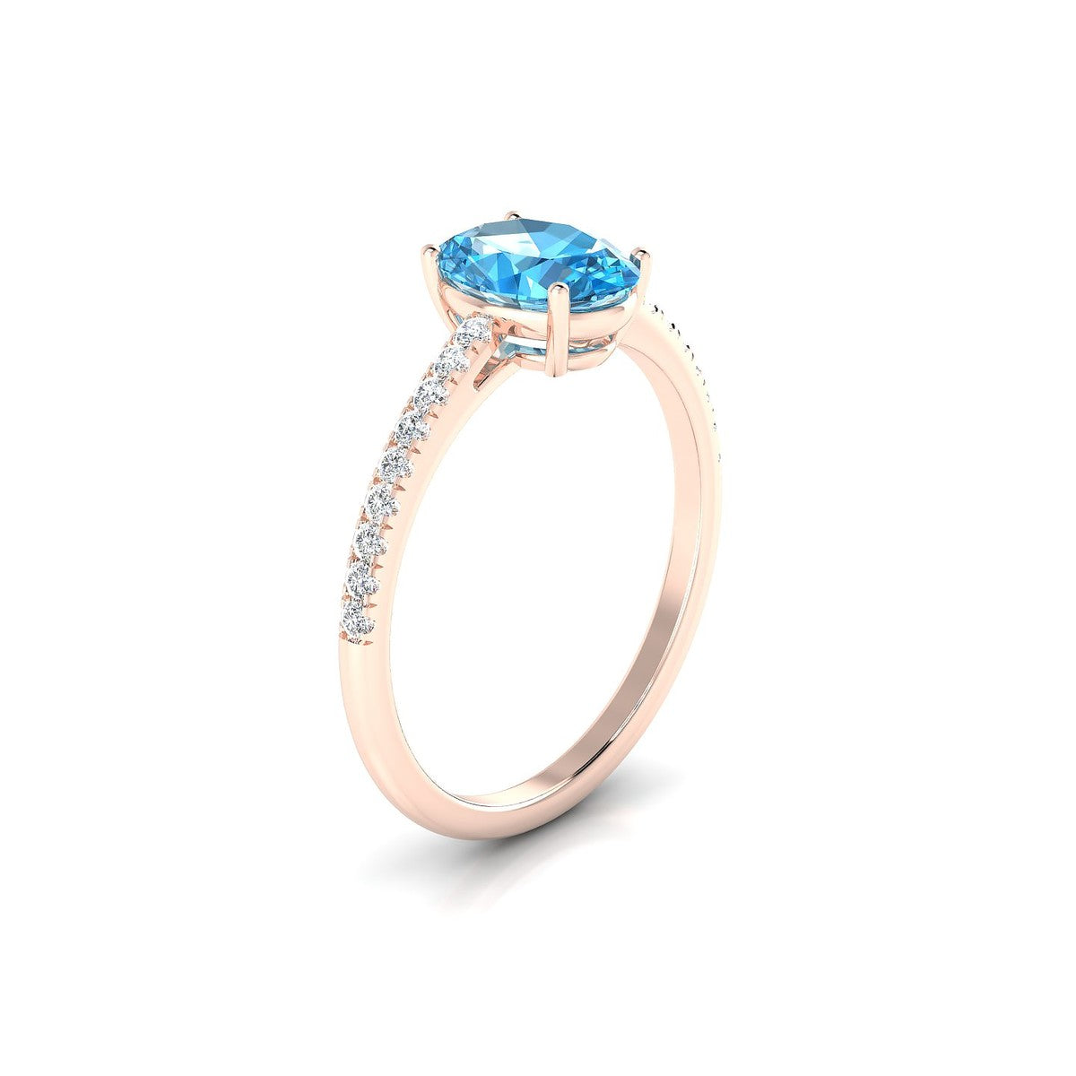 Timeless | 18k Rose Gold 8 x 6 mm Oval Topaz Ring