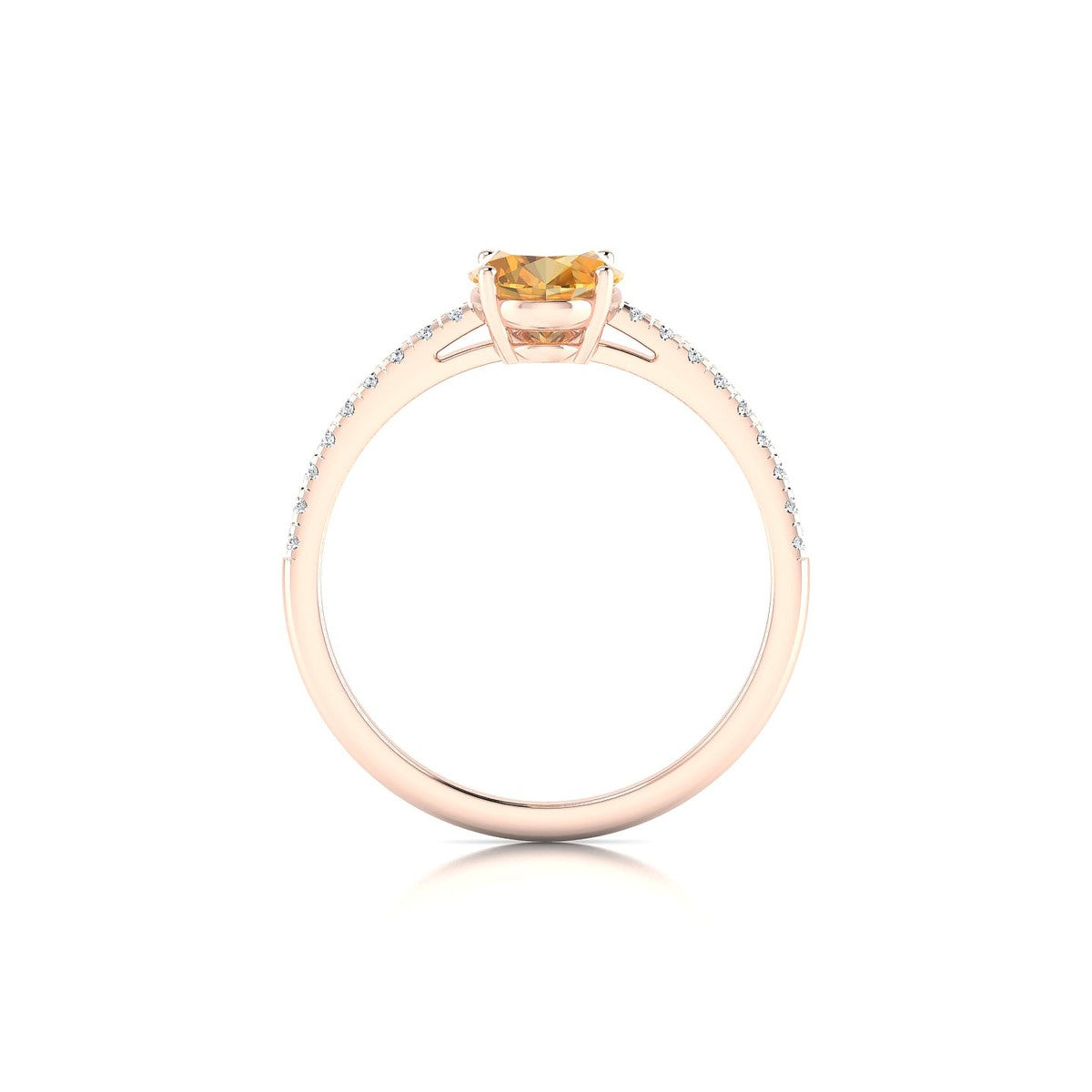 Timeless | 18k Rose Gold 8 x 6 mm Oval Citrine Ring