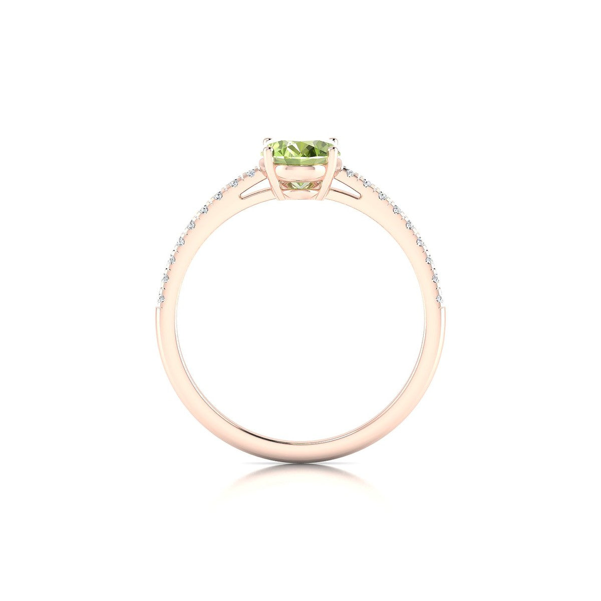 Timeless | 18k Rose Gold 8 x 6 mm Oval Peridot Ring