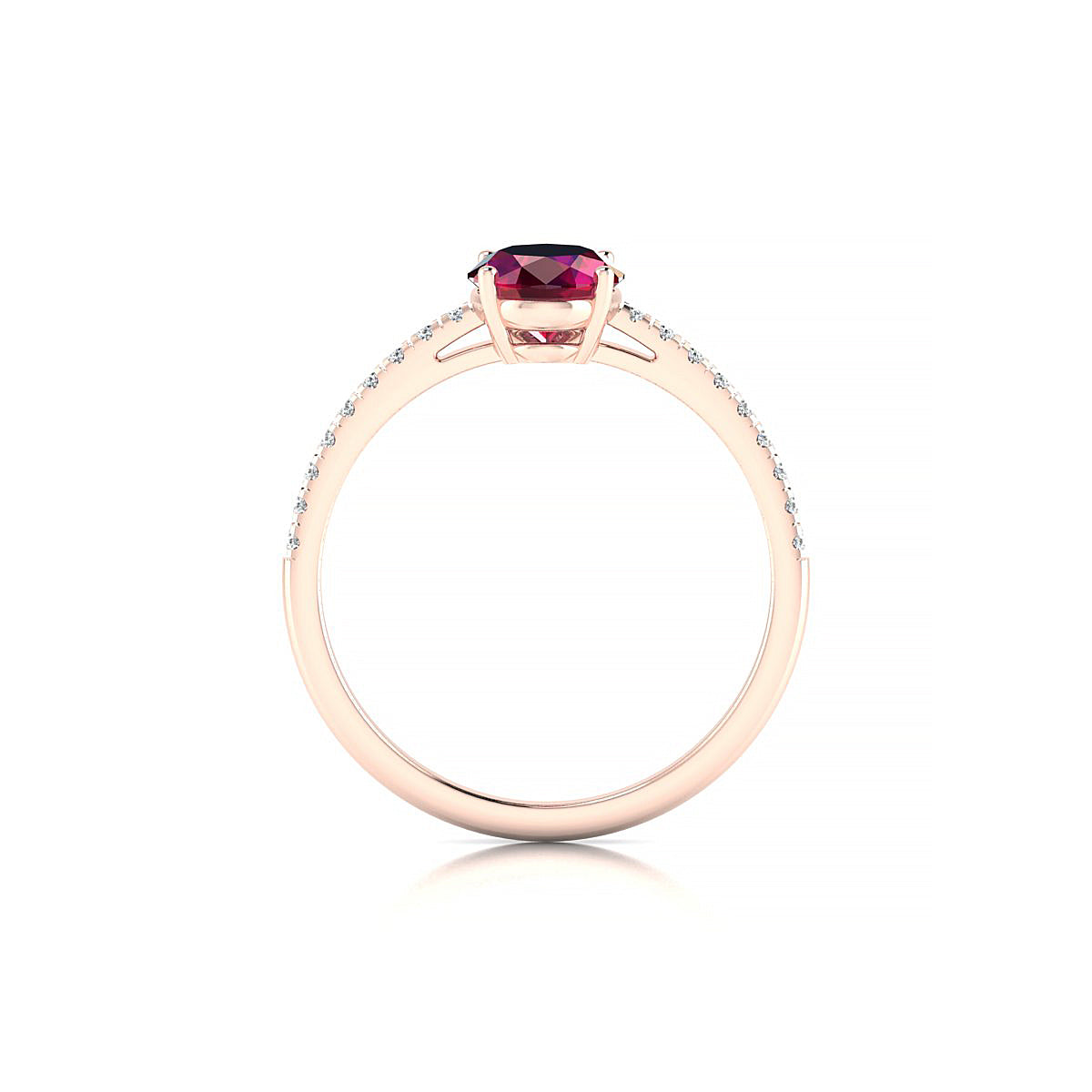 Timeless | 18k Rose Gold 8 x 6 mm Oval Ruby Ring