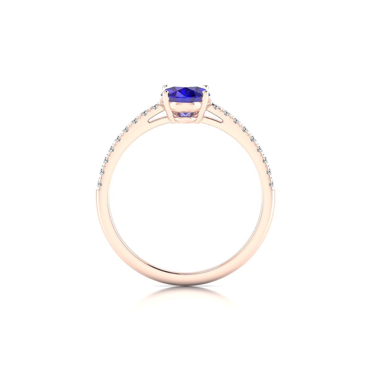 Timeless | 18k Rose Gold 8 x 6 mm Oval Tanzanite Ring