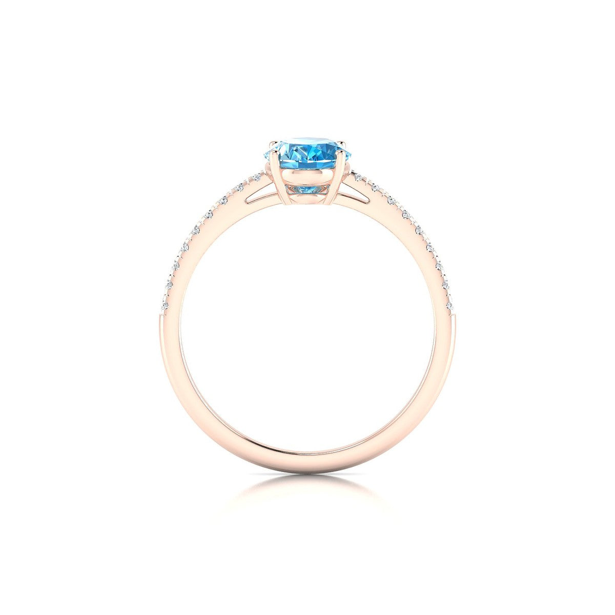 Timeless | 18k Rose Gold 8 x 6 mm Oval Topaz Ring