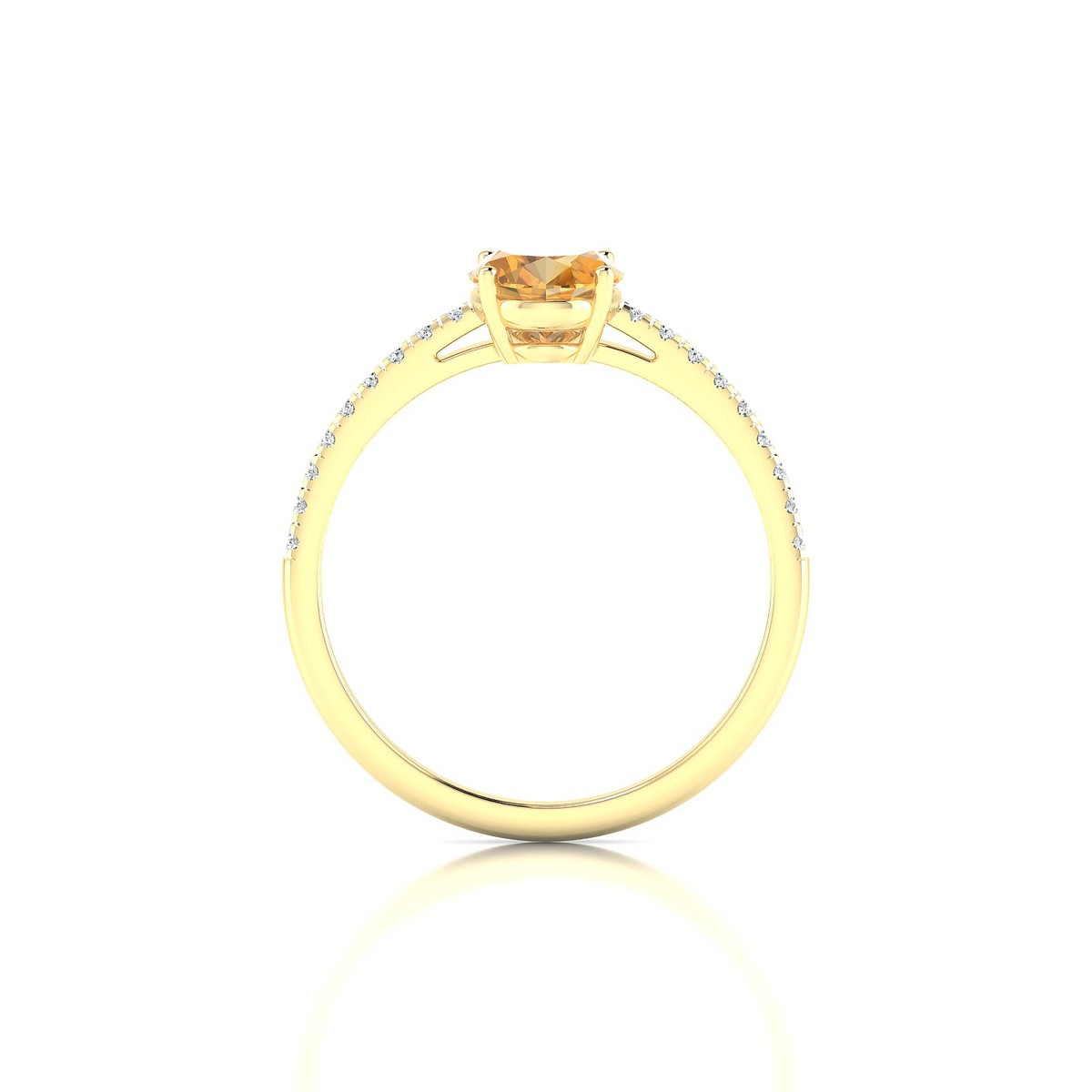 Timeless | 18k Yellow Gold 8 x 6 mm Oval Citrine Ring