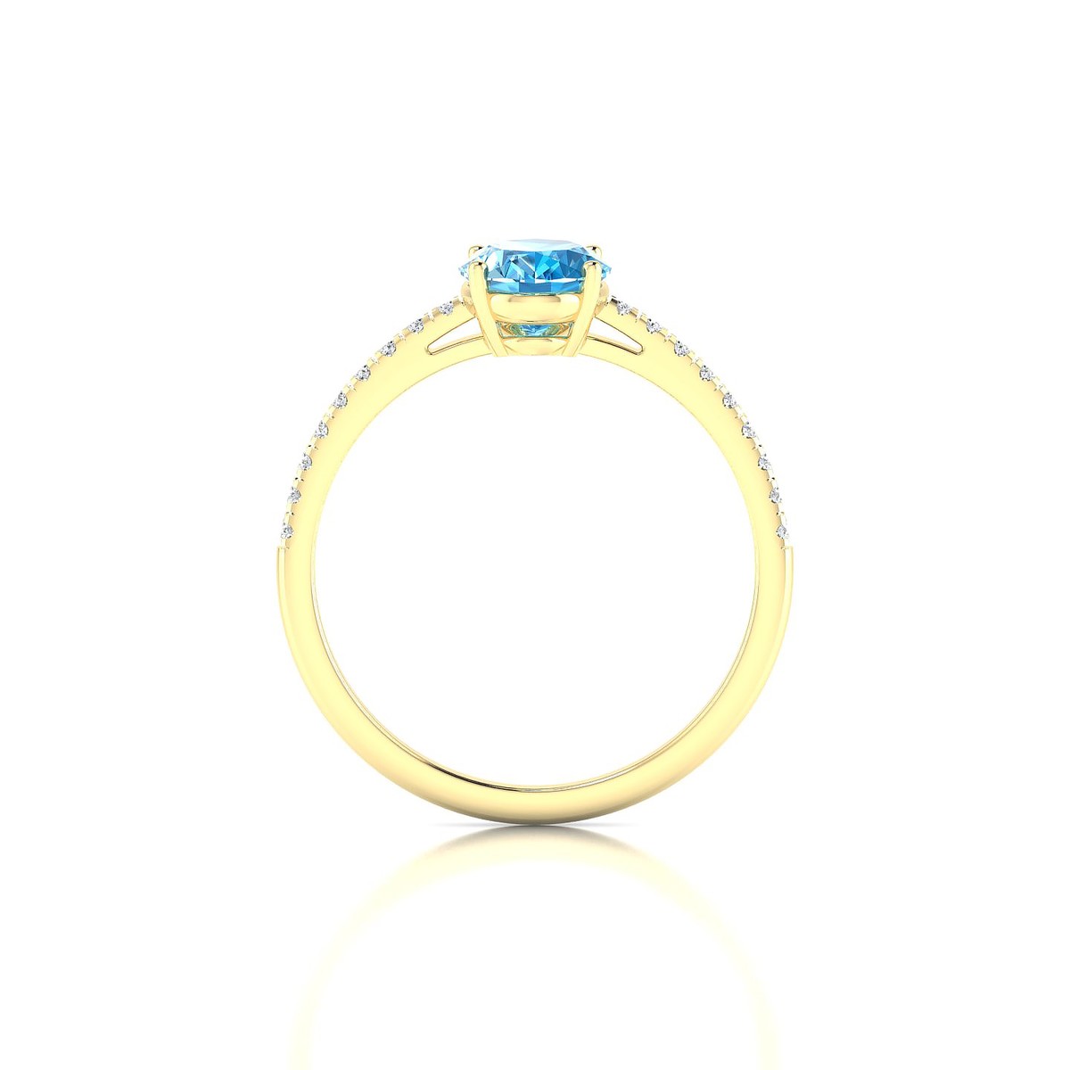 Timeless | 18k Yellow Gold 8 x 6 mm Oval Topaz Ring