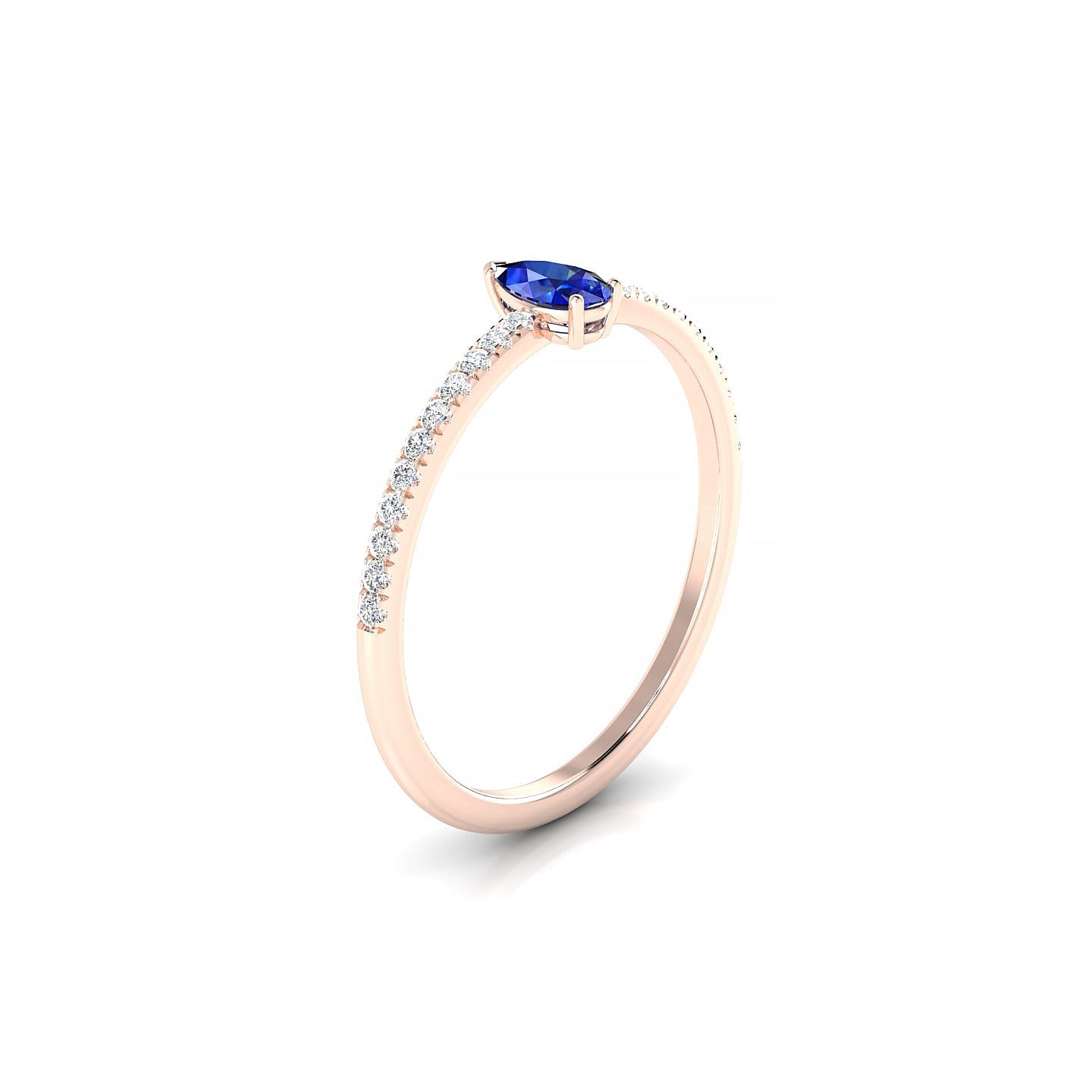 Timeless | 18k Rose Gold 5 x 3 mm Pear Sapphire Ring