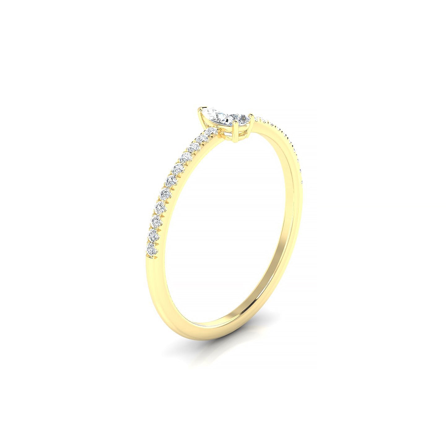 Timeless | 18k Yellow Gold 5 x 3 mm Pear Diamond Ring