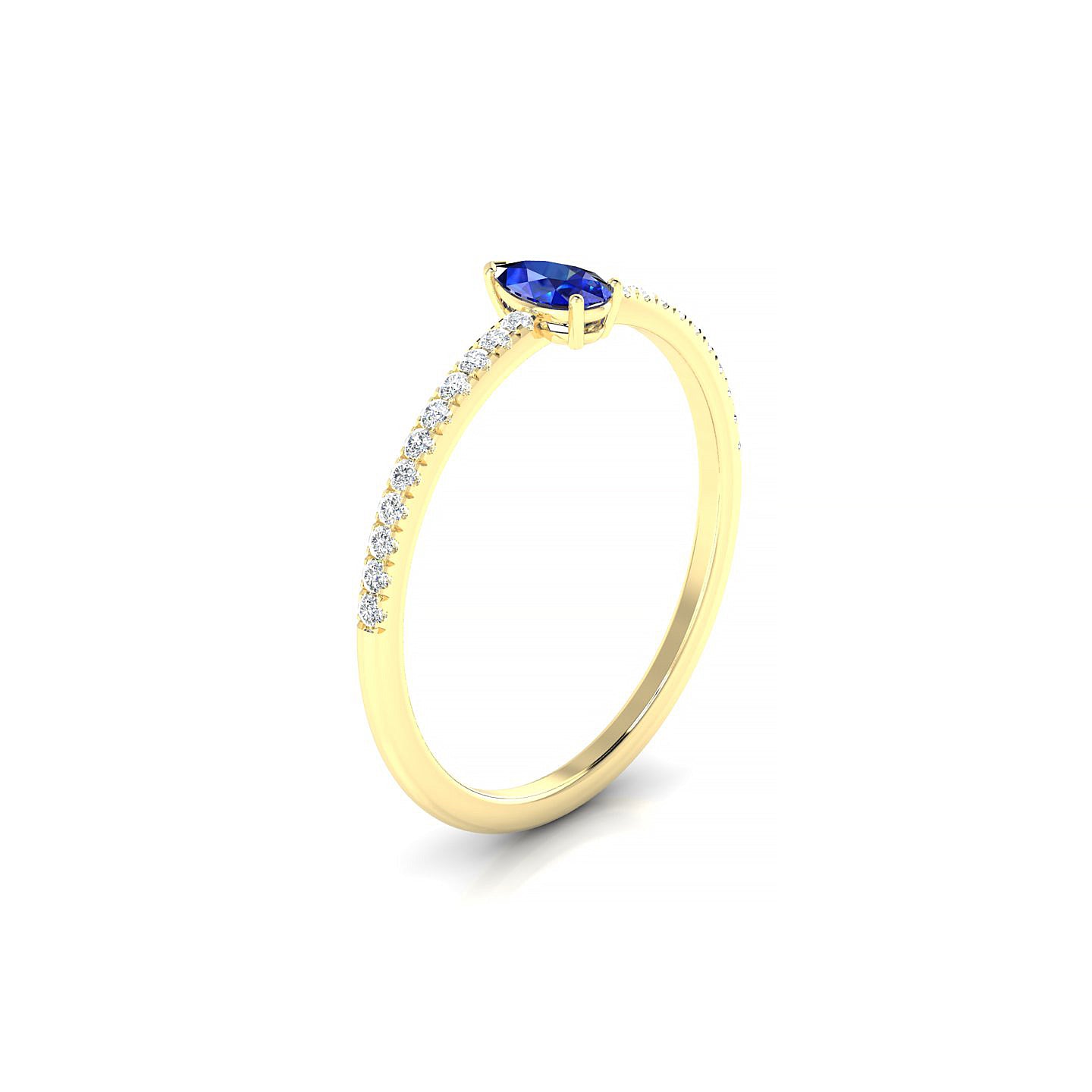Timeless | 18k Yellow Gold 5 x 3 mm Pear Sapphire Ring