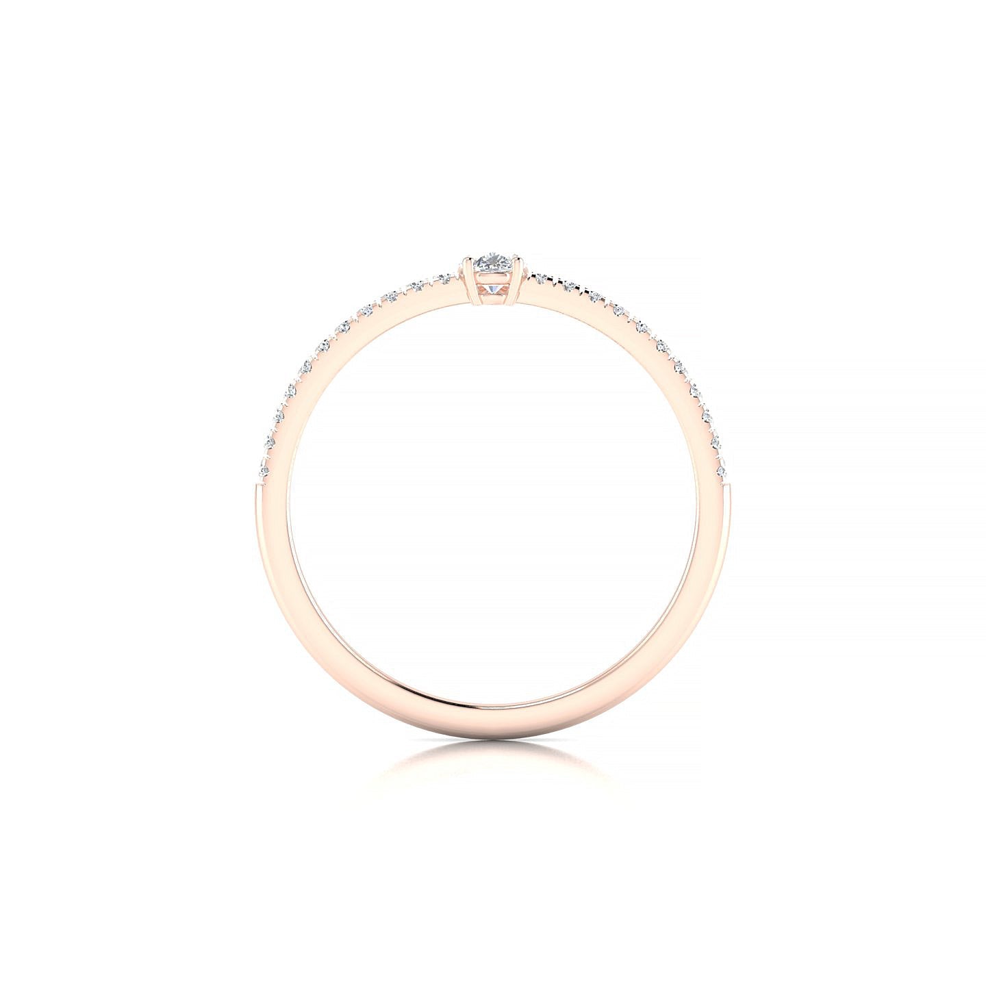 Timeless | 18k Rose Gold 5 x 3 mm Pear Diamond Ring