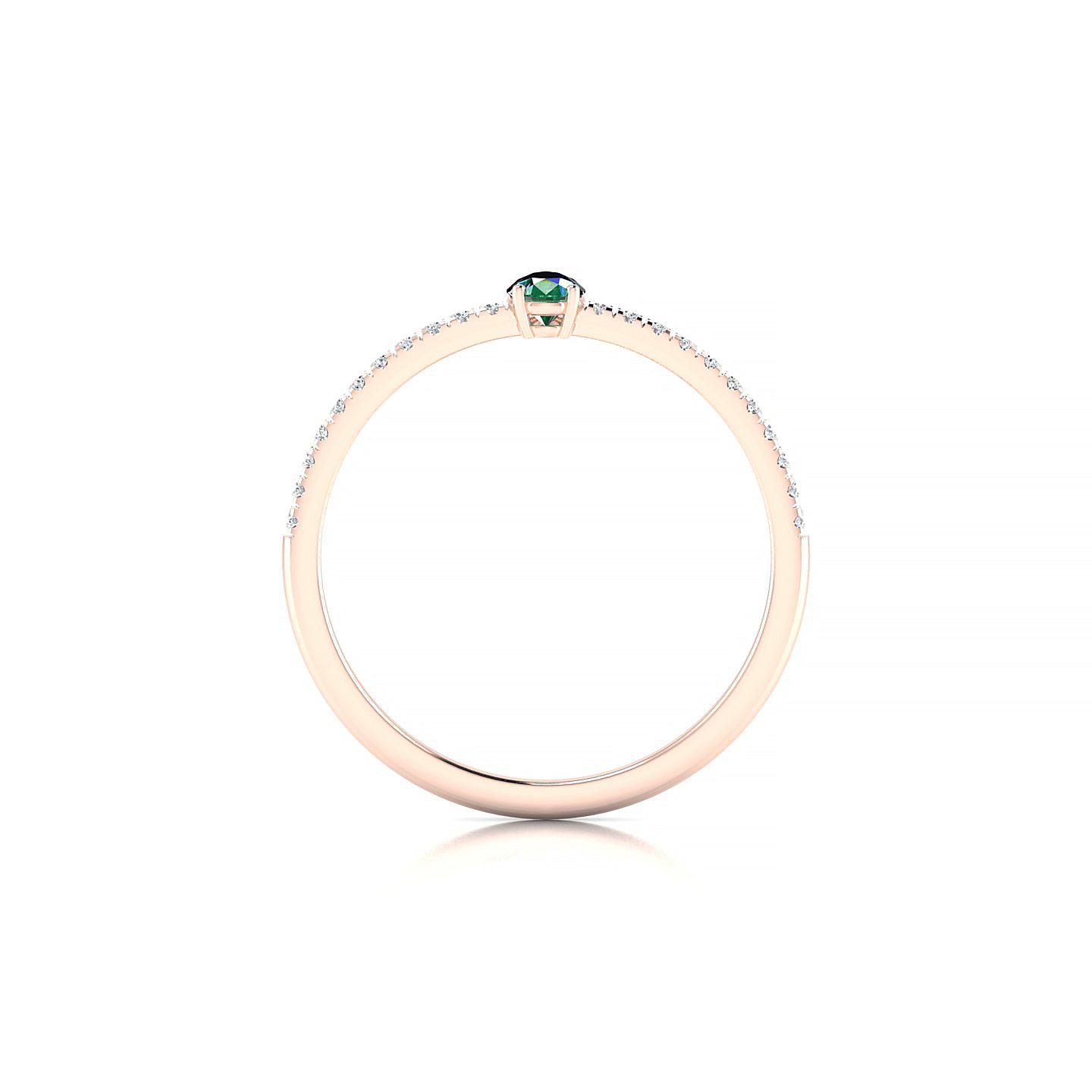 Timeless | 18k Rose Gold 5 x 3 mm Pear Emerald Ring