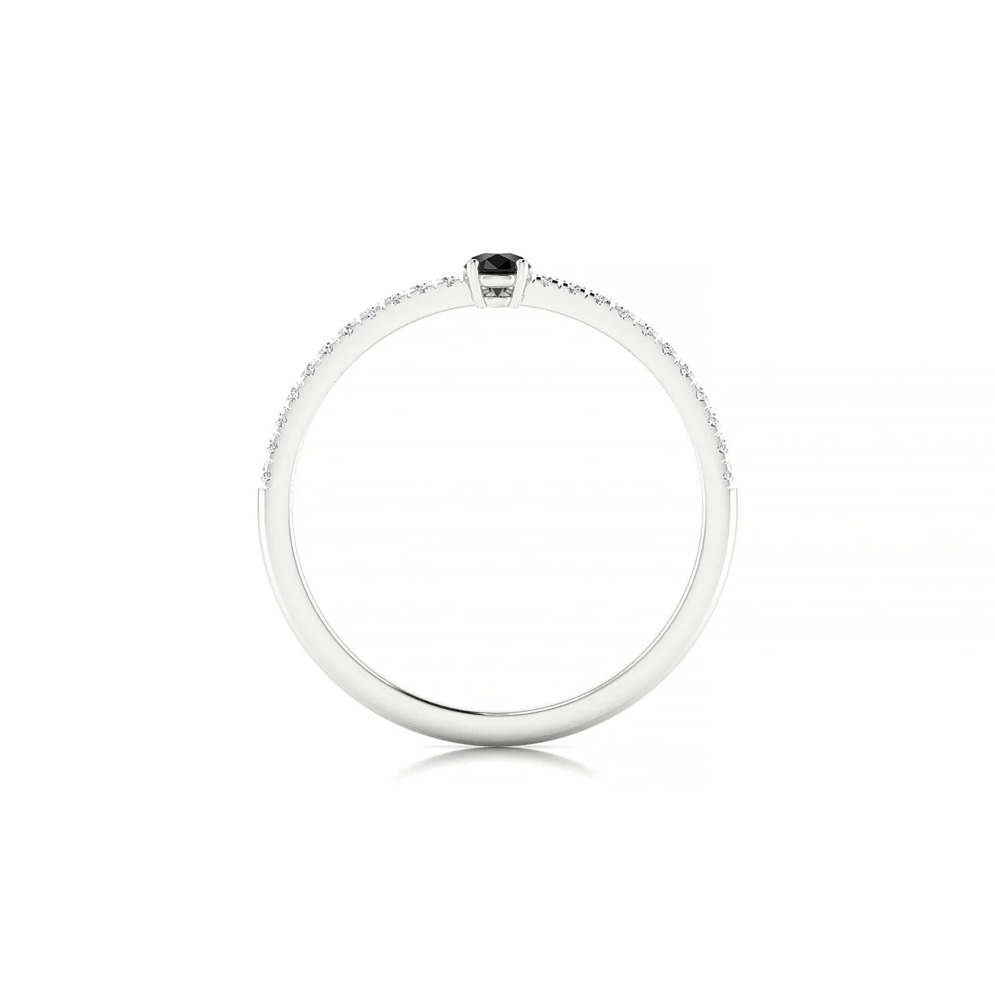 Timeless | 18k White Gold 5 x 3 mm Pear Black Diamond Ring