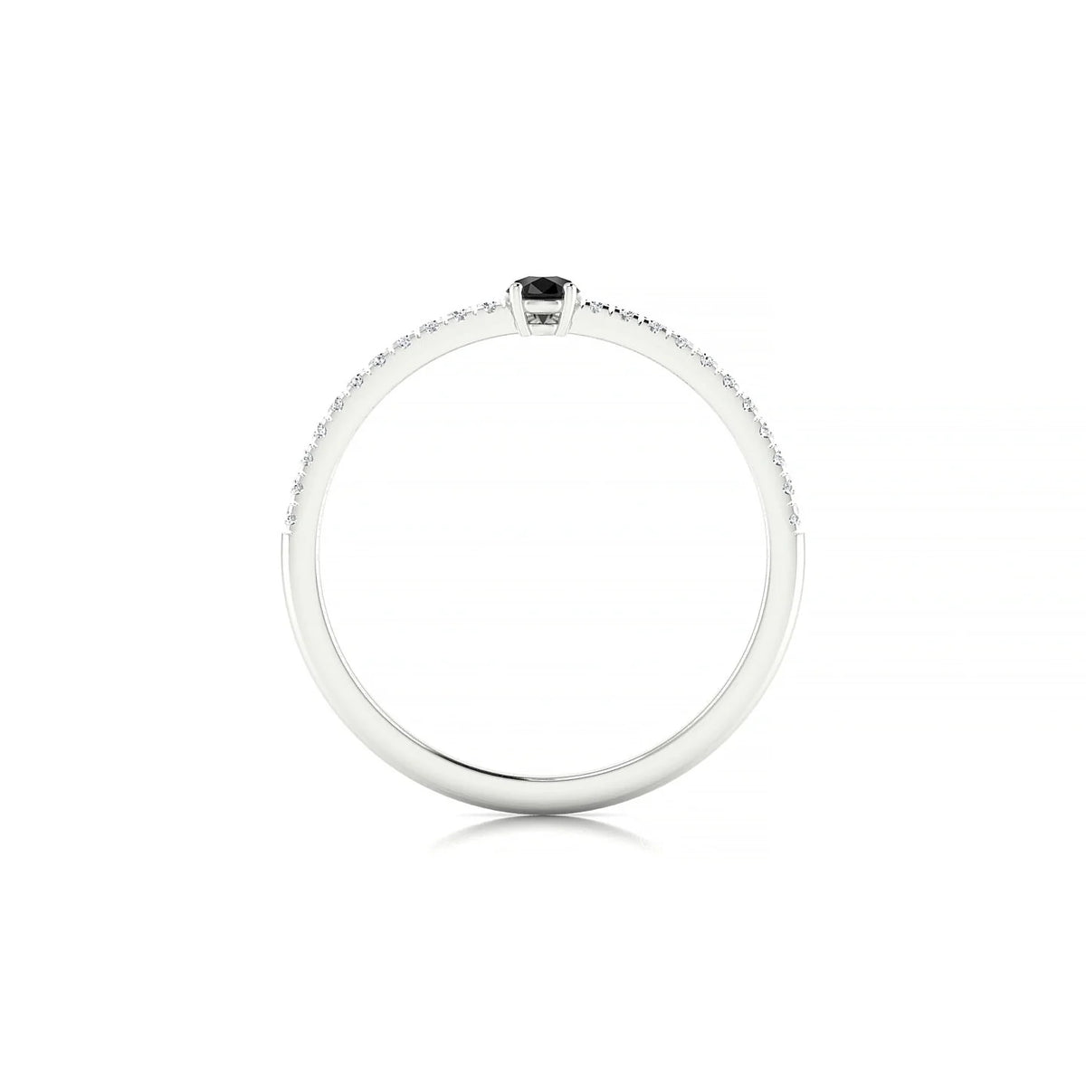 Timeless | 18k White Gold 5 x 3 mm Pear Black Diamond Ring