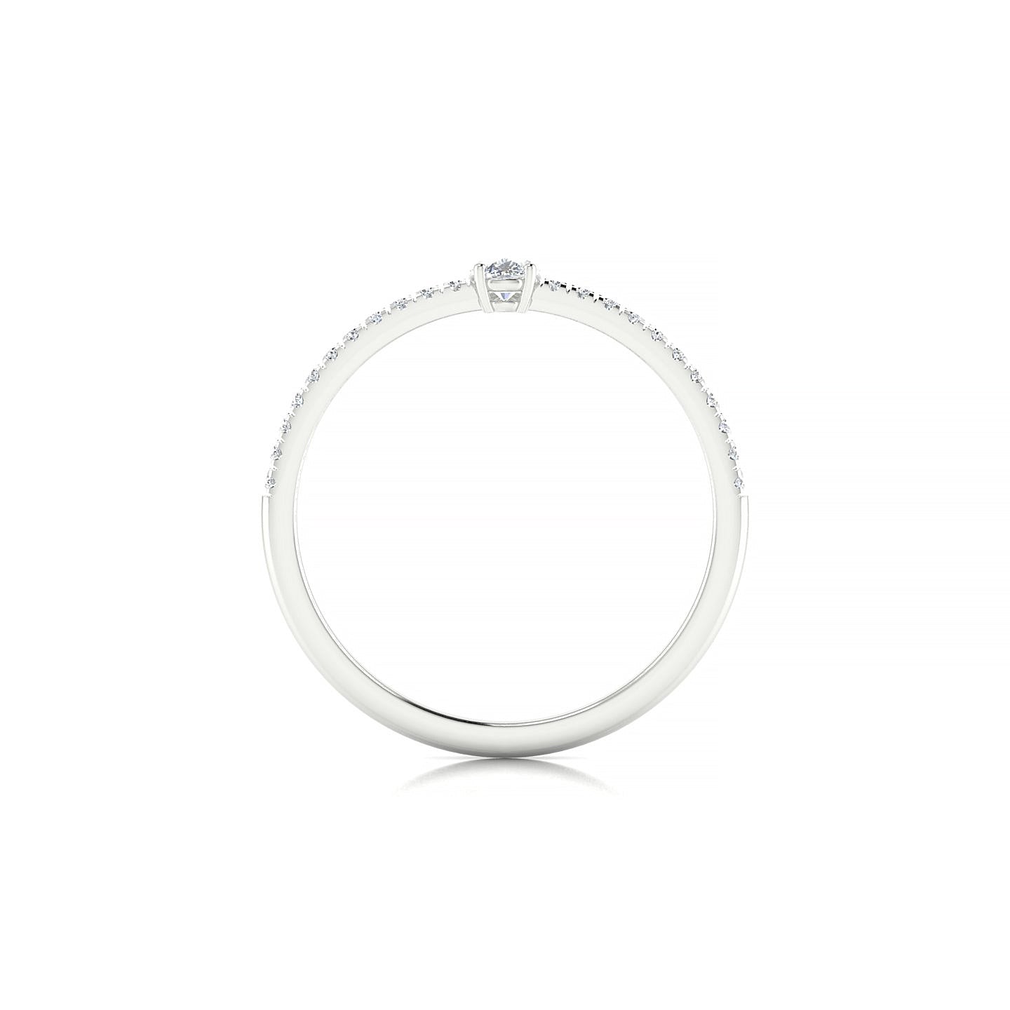 Timeless | 18k White Gold 5 x 3 mm Pear Diamond Ring