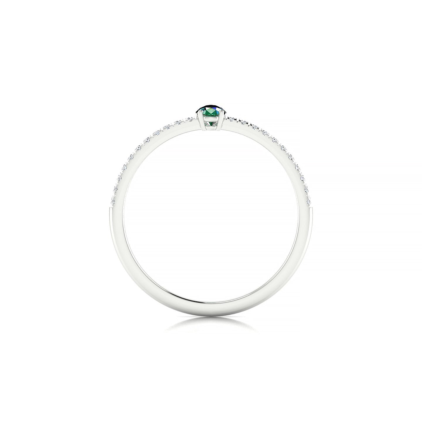 Timeless | 18k White Gold 5 x 3 mm Pear Emerald Ring