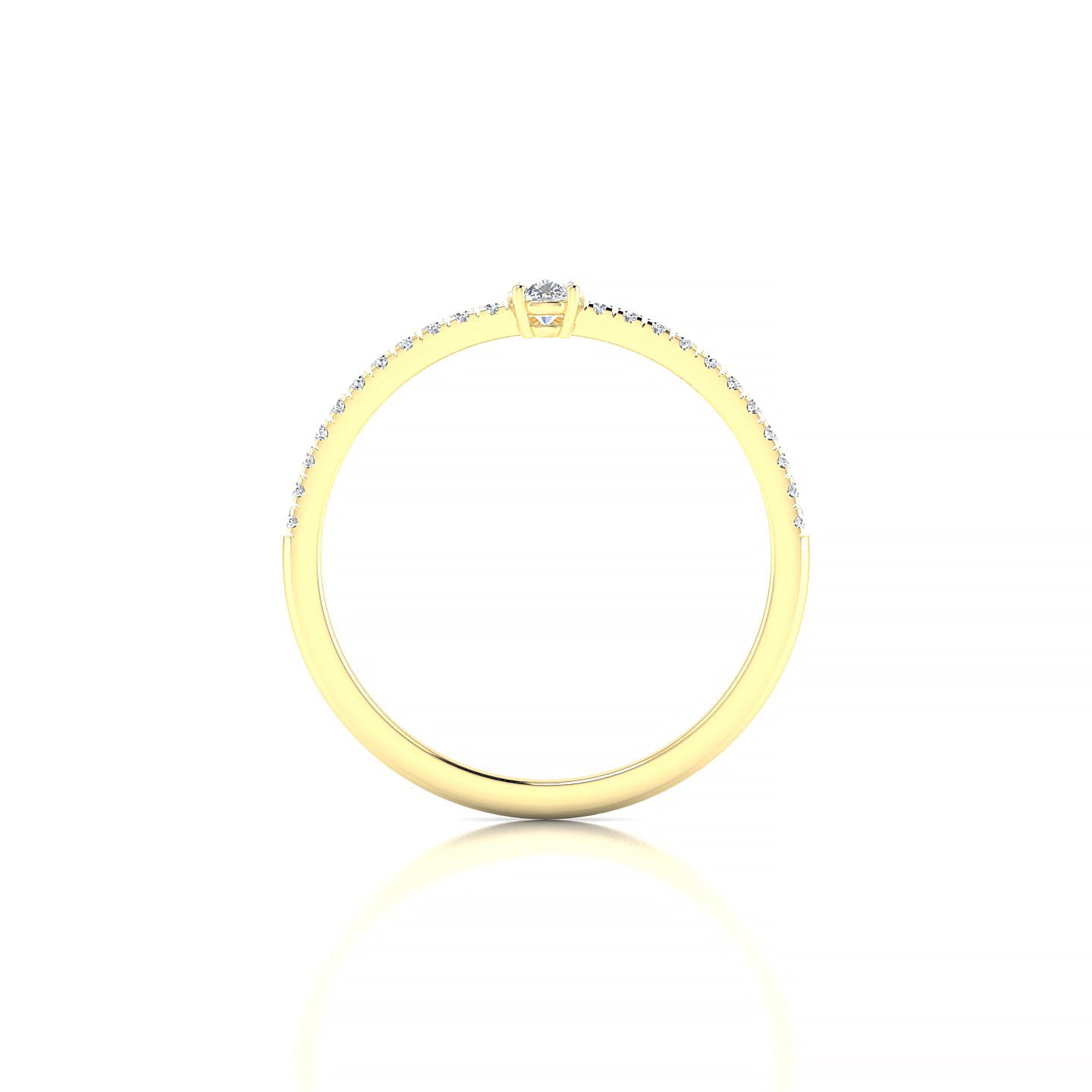 Timeless | 18k Yellow Gold 5 x 3 mm Pear Diamond Ring