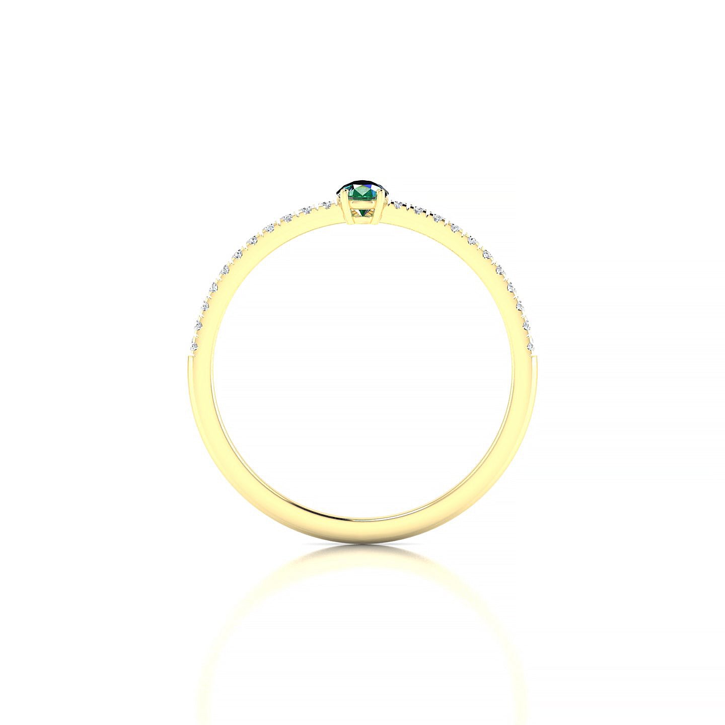 Timeless | 18k Yellow Gold 5 x 3 mm Pear Emerald Ring