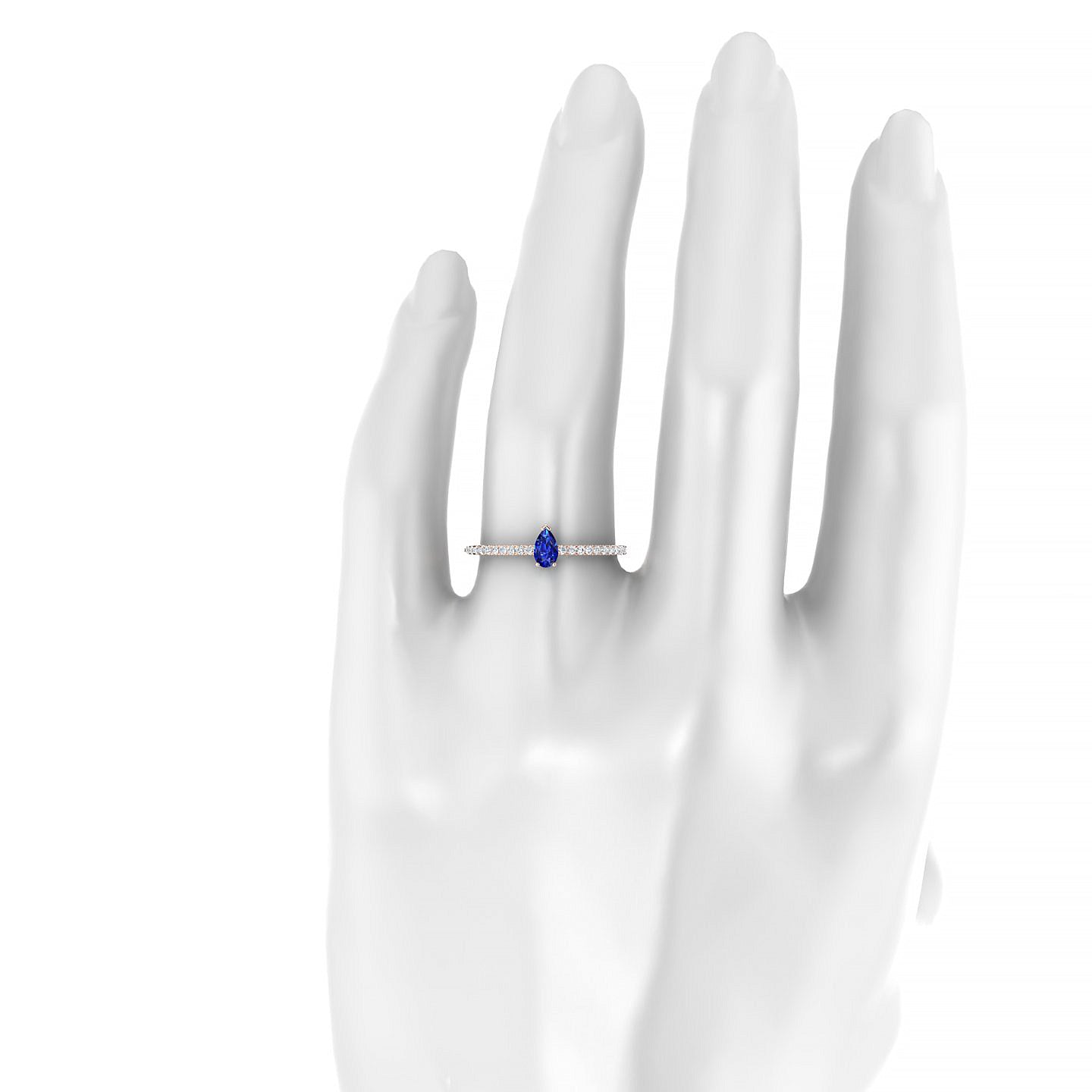 Timeless | 18k Rose Gold 5 x 3 mm Pear Sapphire Ring