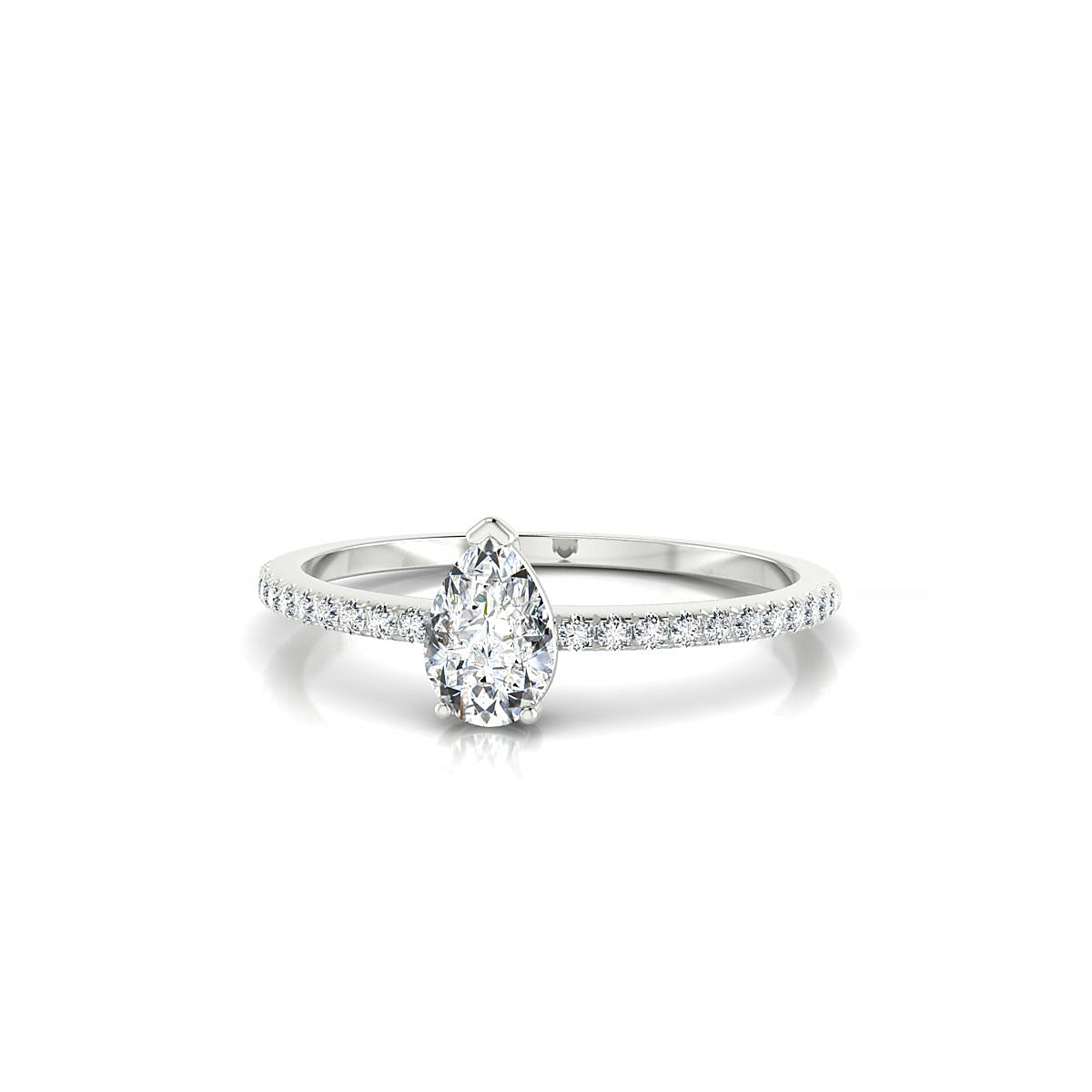 Timeless | 18k White Gold 6 x 4 mm Pear Diamond Ring