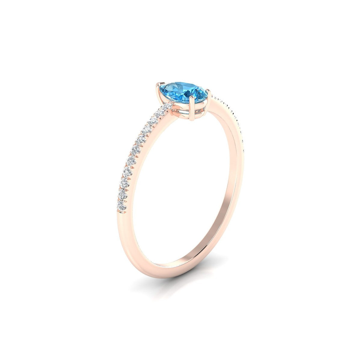 Timeless | 18k Rose Gold 6 x 4 mm Pear Topaz Ring