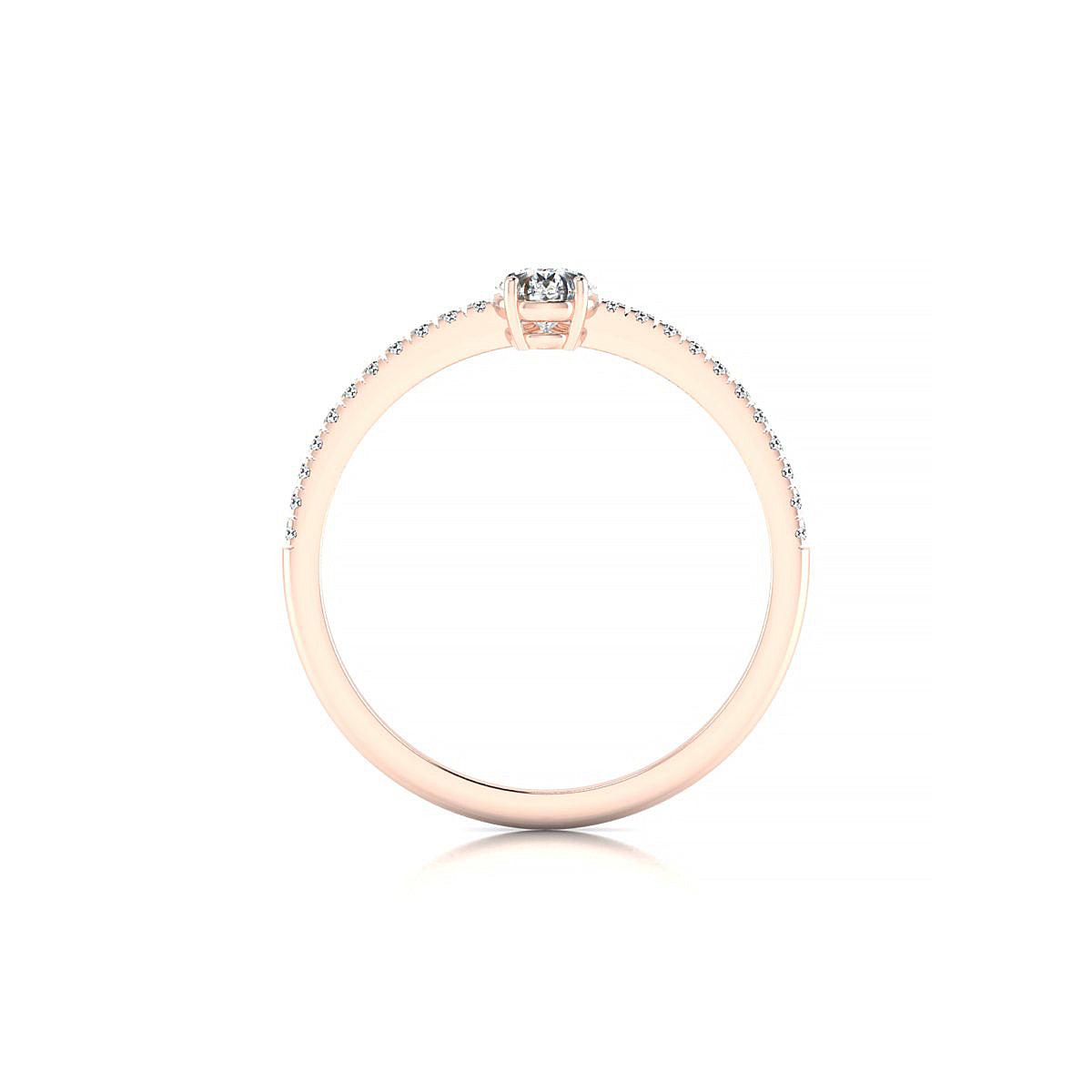 Timeless | 18k Rose Gold 6 x 4 mm Pear Diamond Ring