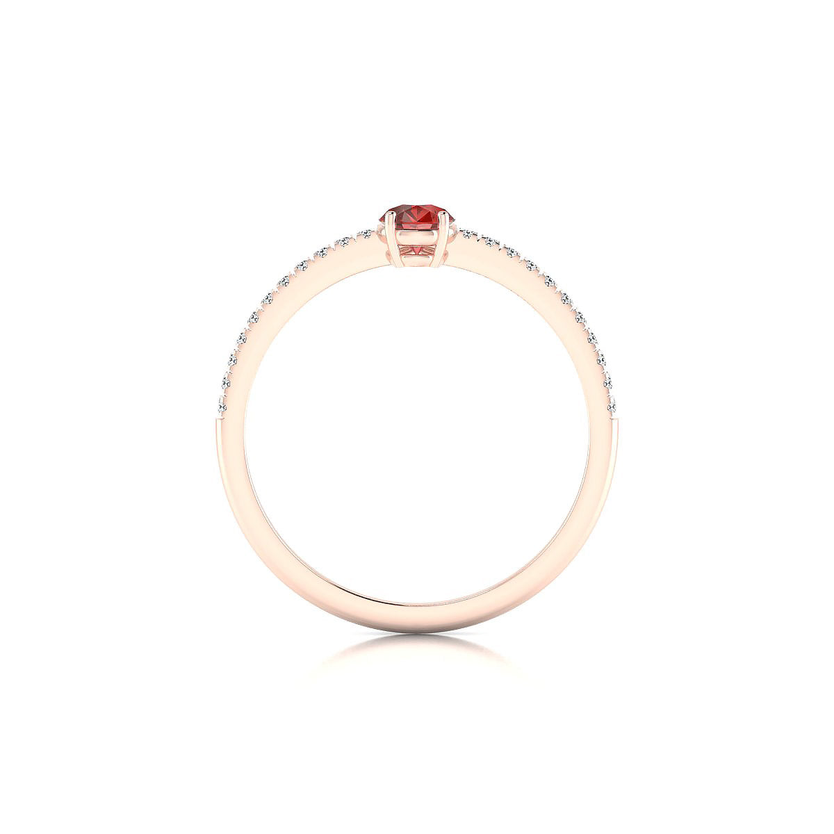 Timeless | 18k Rose Gold 6 x 4 mm Pear Garnet Ring