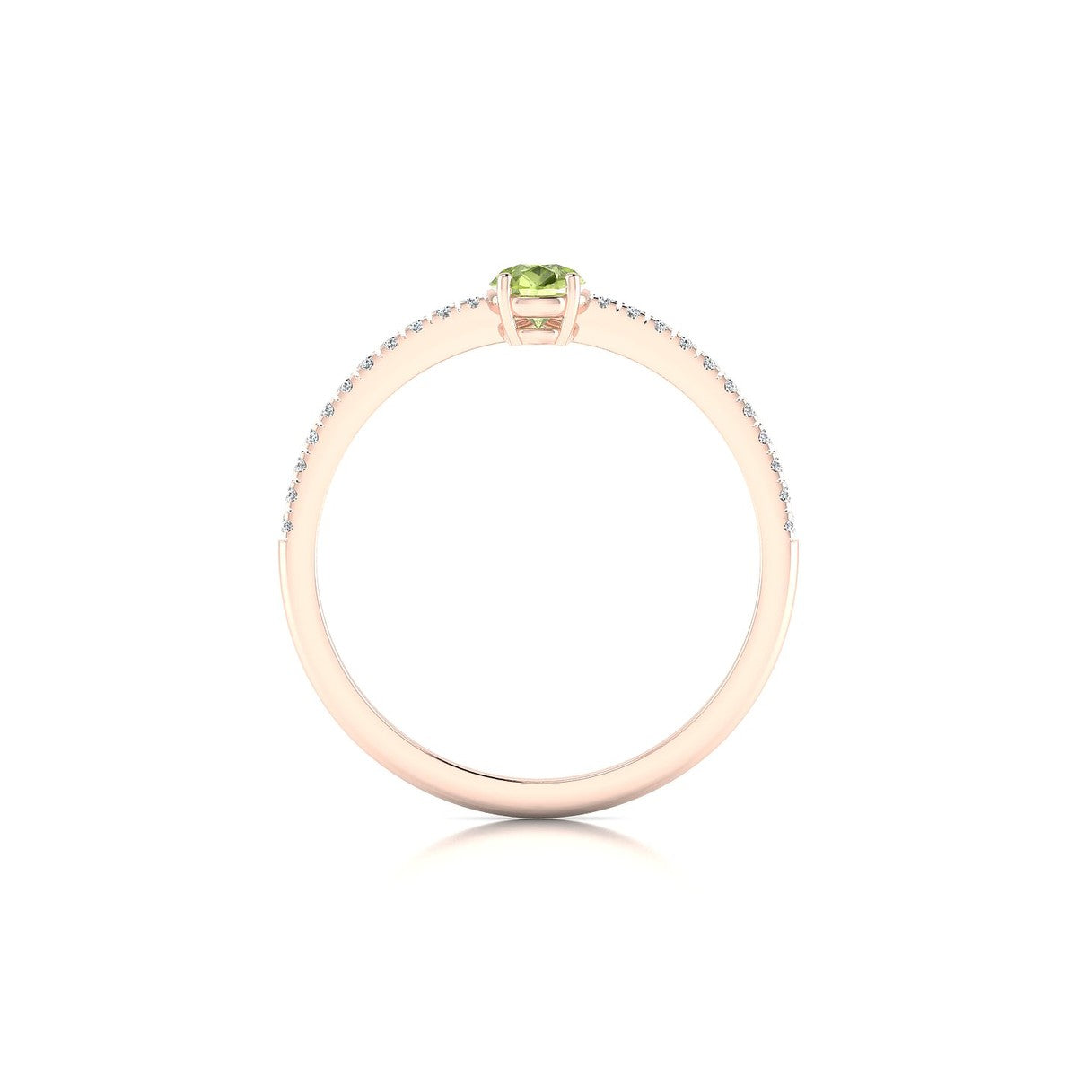 Timeless | 18k Rose Gold 6 x 4 mm Pear Peridot Ring