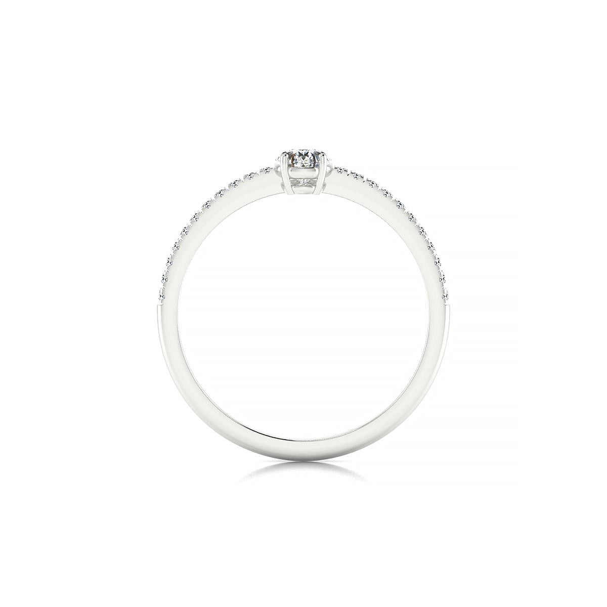 Timeless | 18k White Gold 6 x 4 mm Pear Diamond Ring