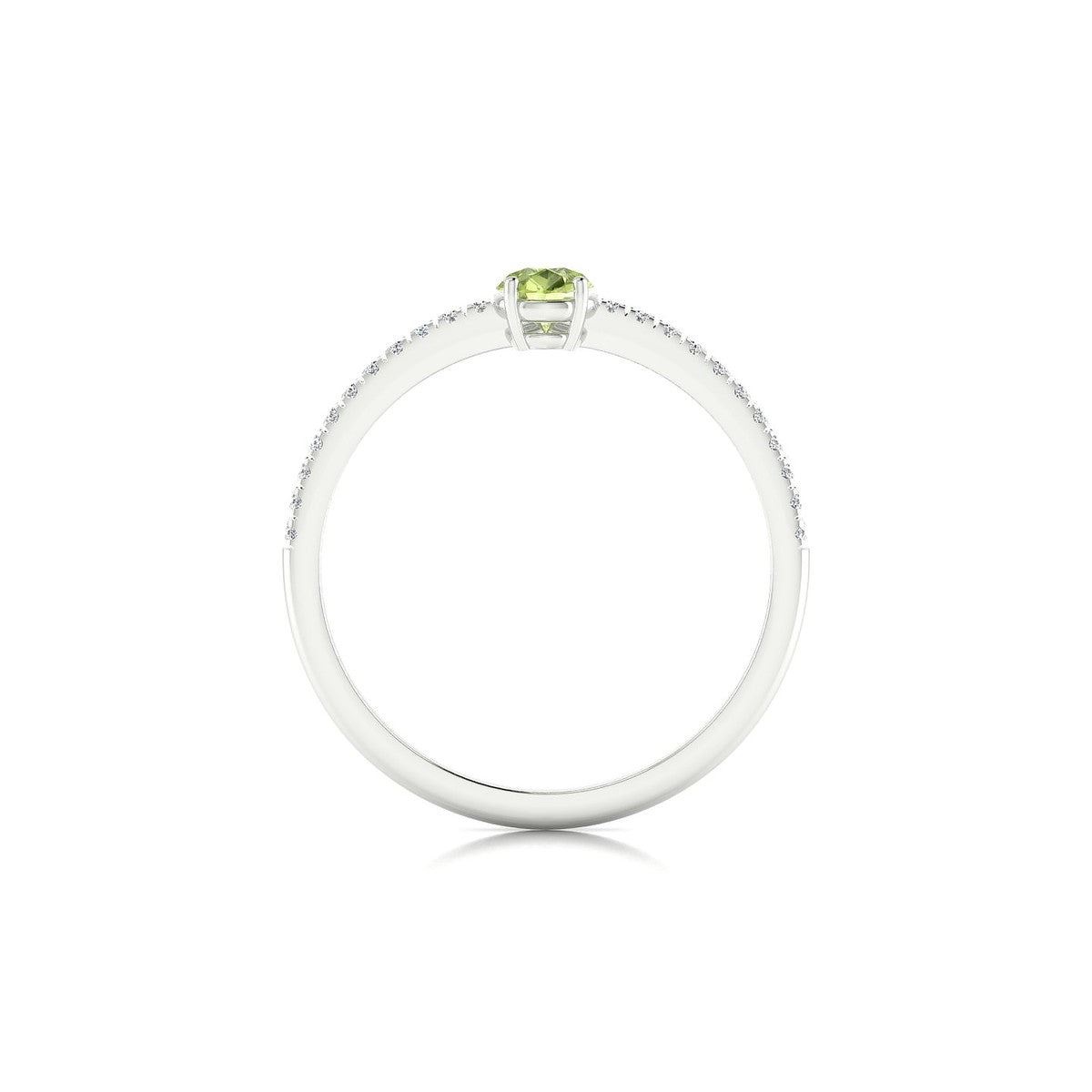Timeless | 18k White Gold 6 x 4 mm Pear Peridot Ring