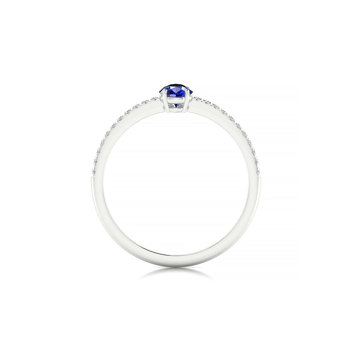 Timeless | 18k White Gold 6 x 4 mm Pear Sapphire Ring