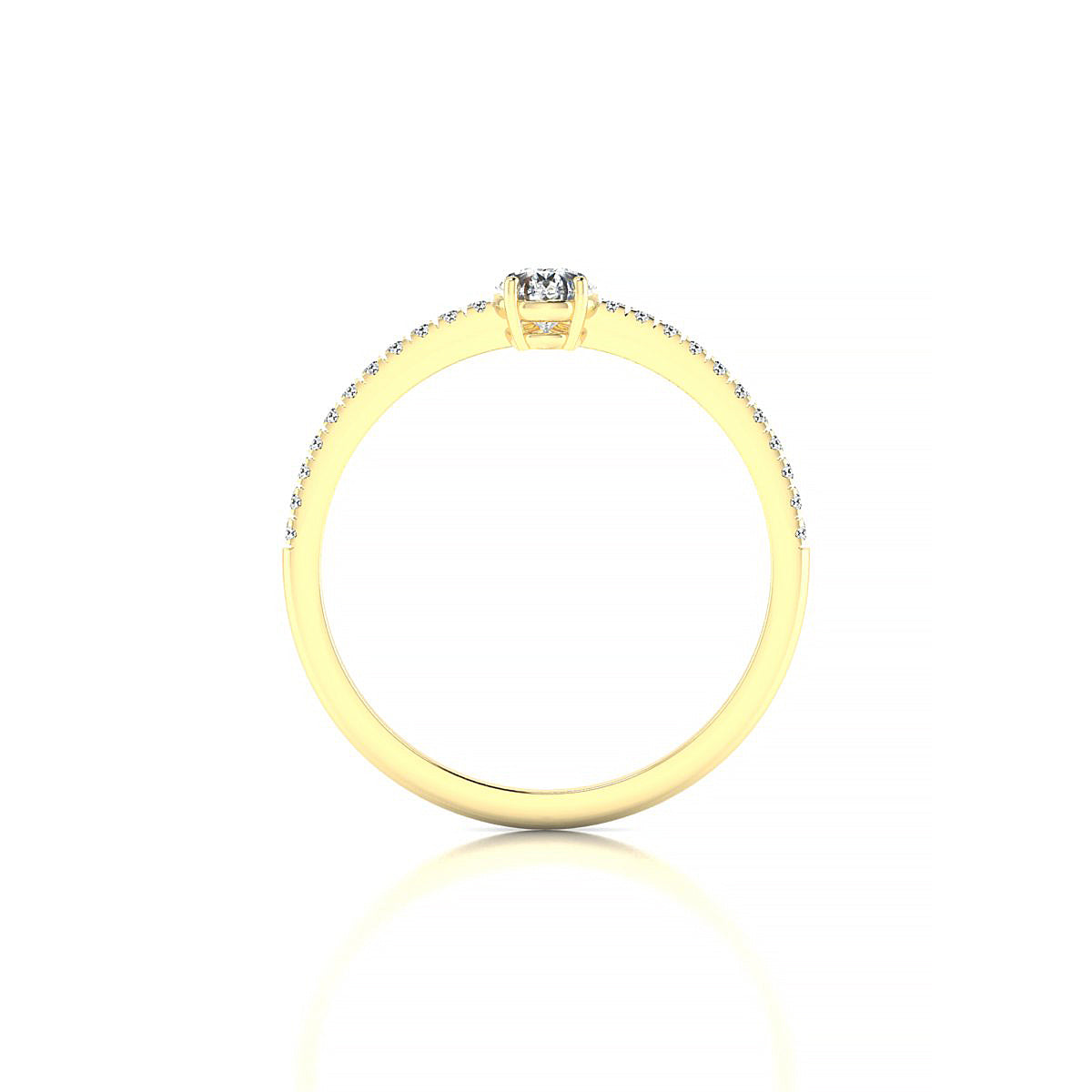 Timeless | 18k Yellow Gold 6 x 4 mm Pear Diamond Ring